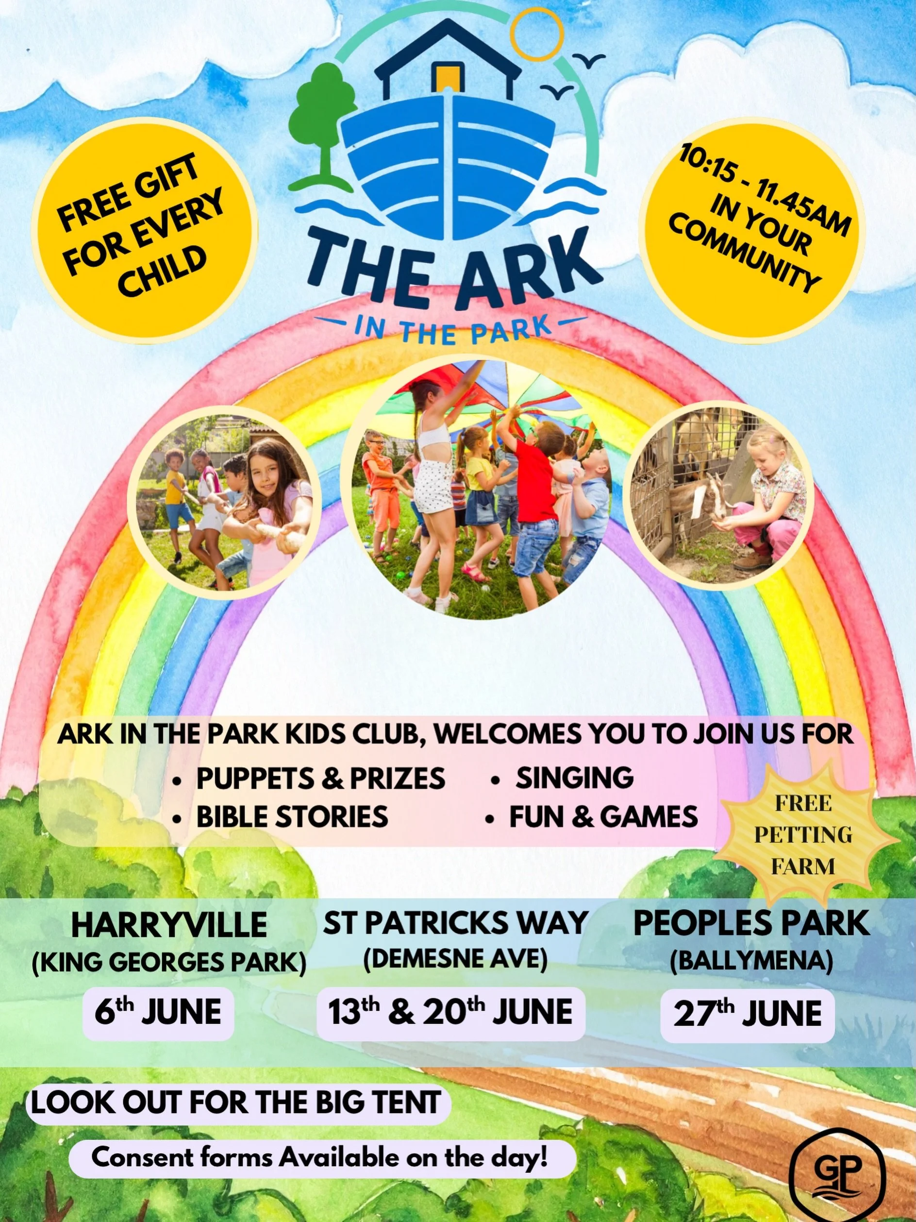 🌳🐑 Ark in the Park is back this week! 🐑🌳

Get ready for a morning packed with fun, laughter, and adventure as we explore Bible stories together through songs, games, and loads of exciting activities!

There&rsquo;ll be prizes to be won and even a