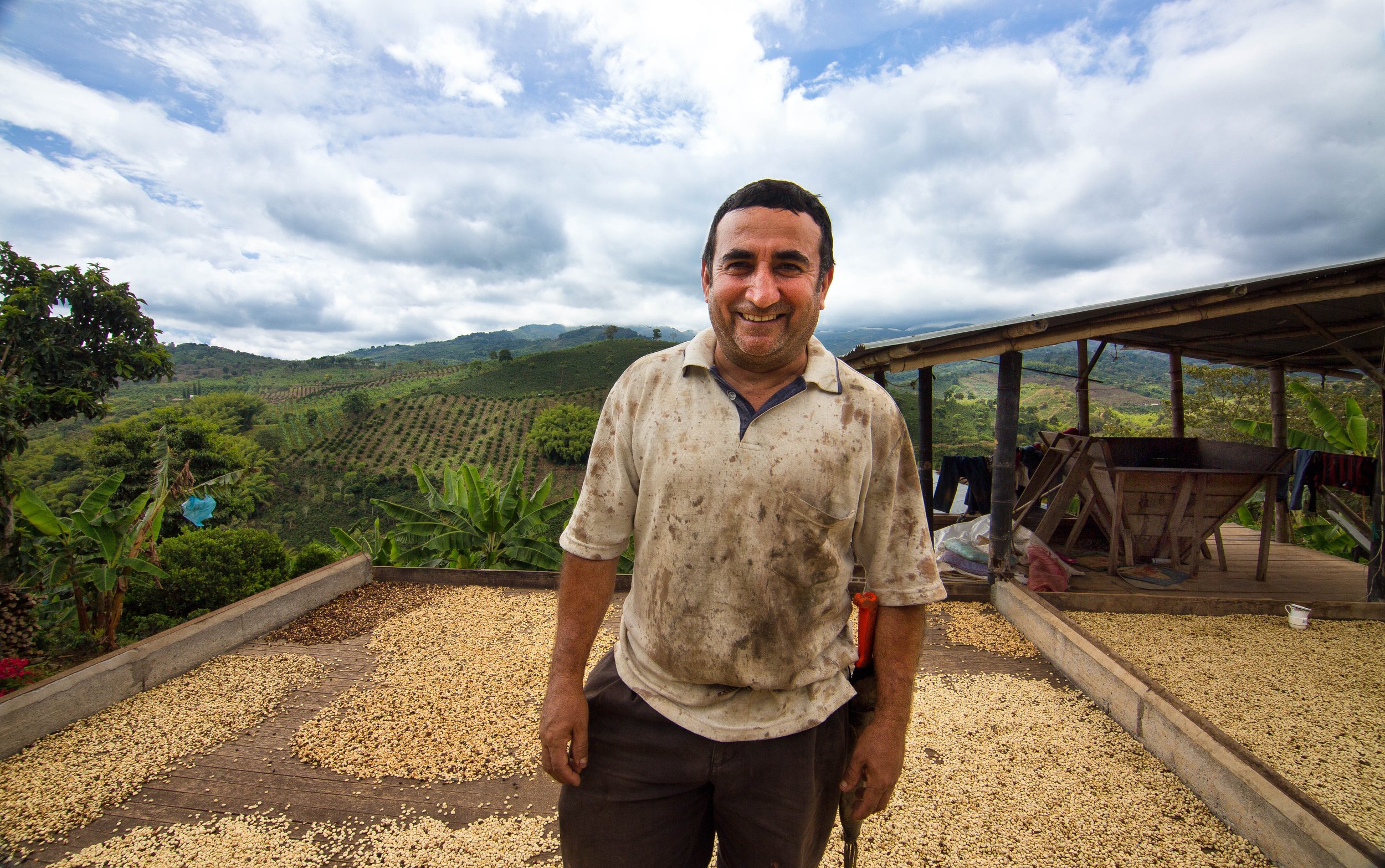 32. Cafetero en su terraza de secado.JPG