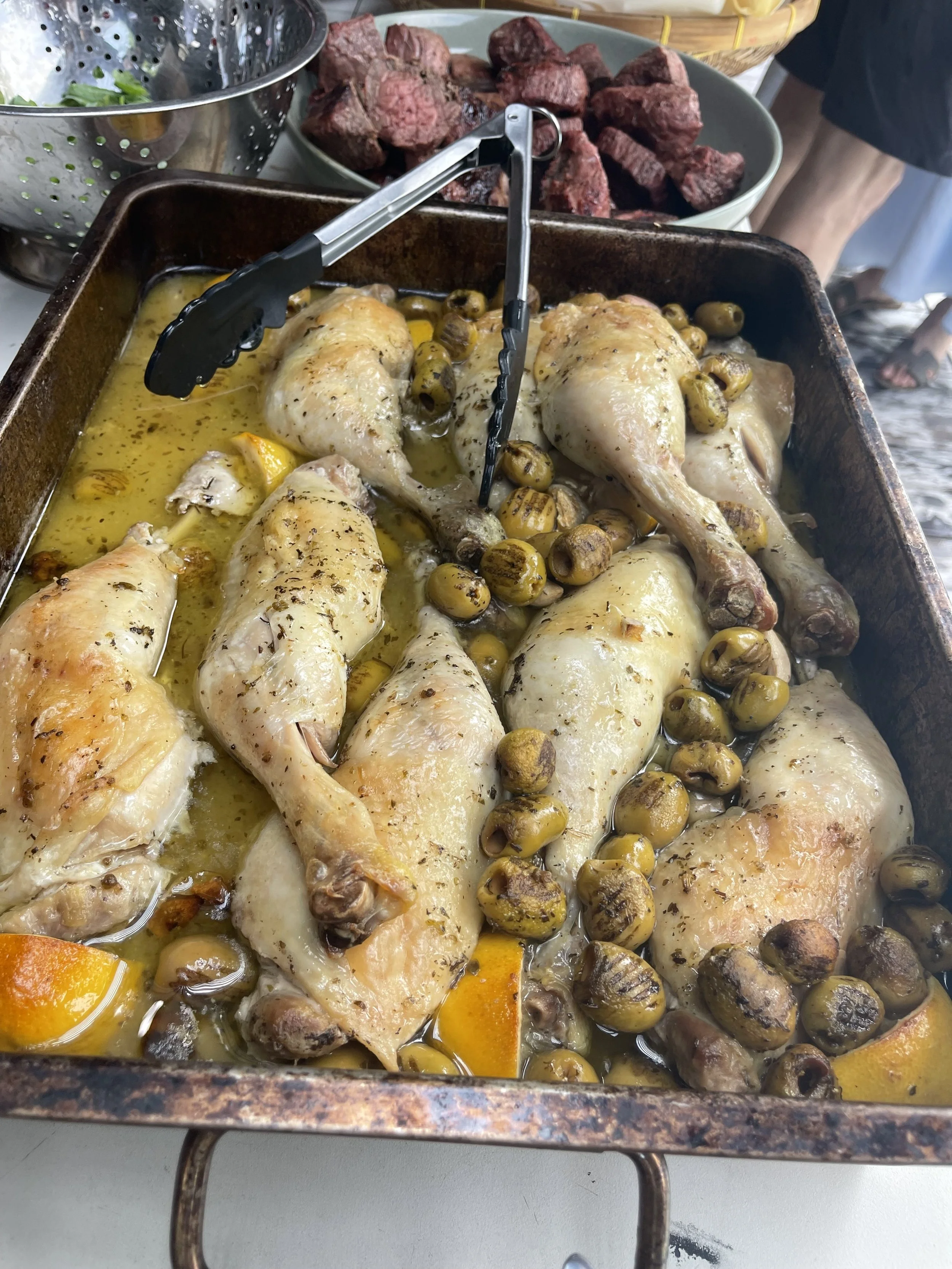 Grilled Chichen in green olive and lemon juice
