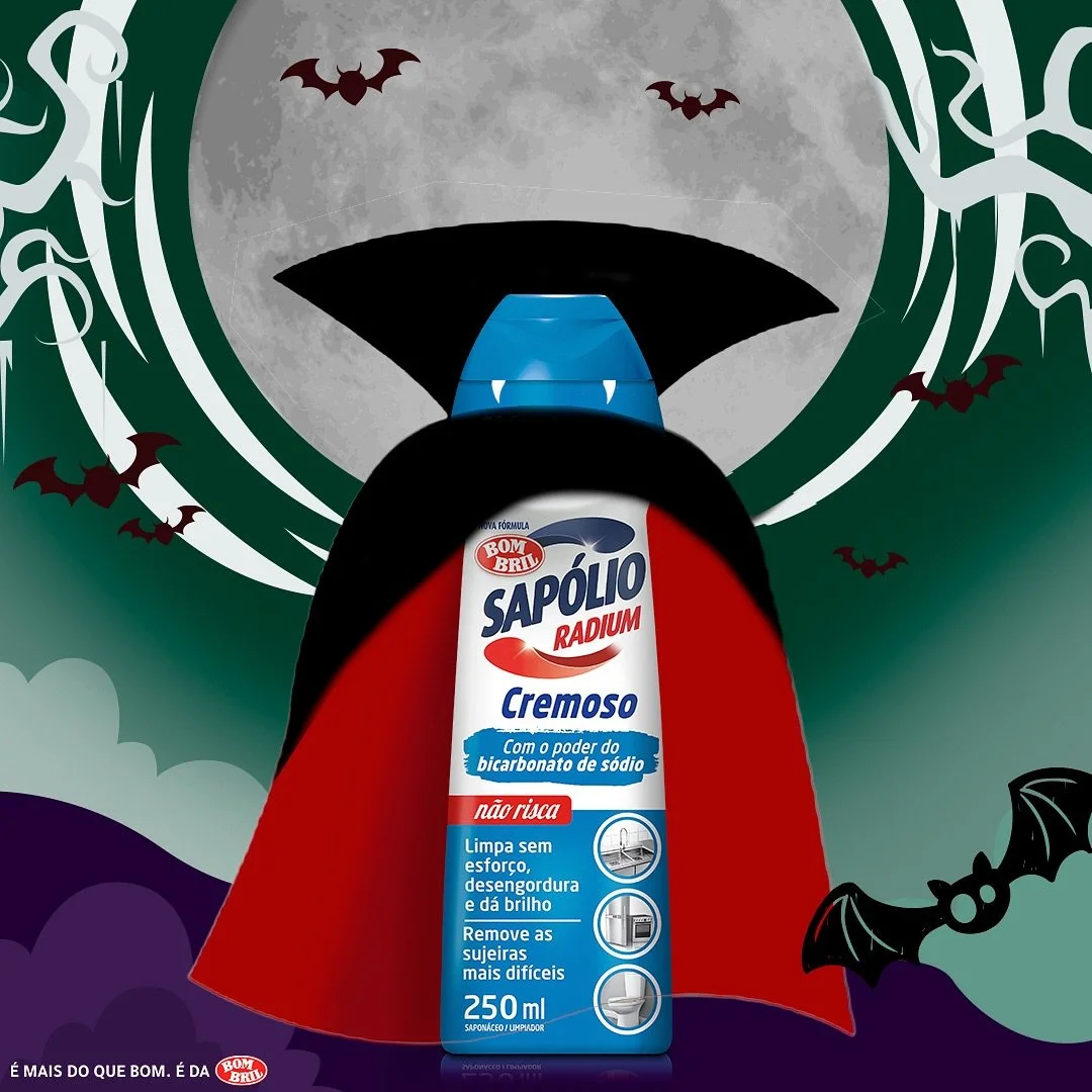 Tirando as minhas fantasias do arm&aacute;rio para assustar e sumir com toda a sujeira de um jeito diferente 👻🎃

Me conta, qual a sua escolha da fam&iacute;lia Bombril pra hoje? 🧛&zwj;♀️