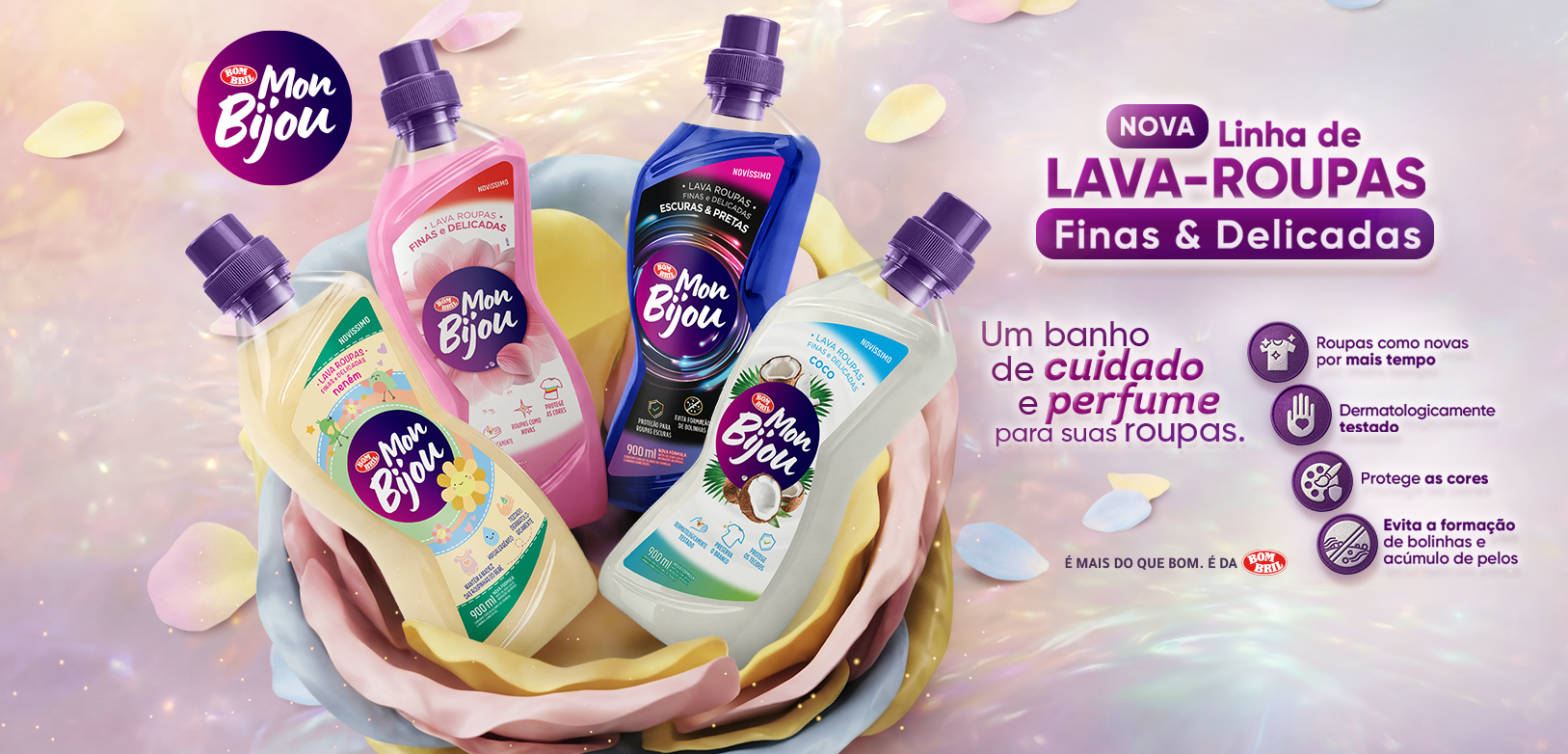Mon Bijou - Nova linha de Lava Roupas Finas e Delicadas.
