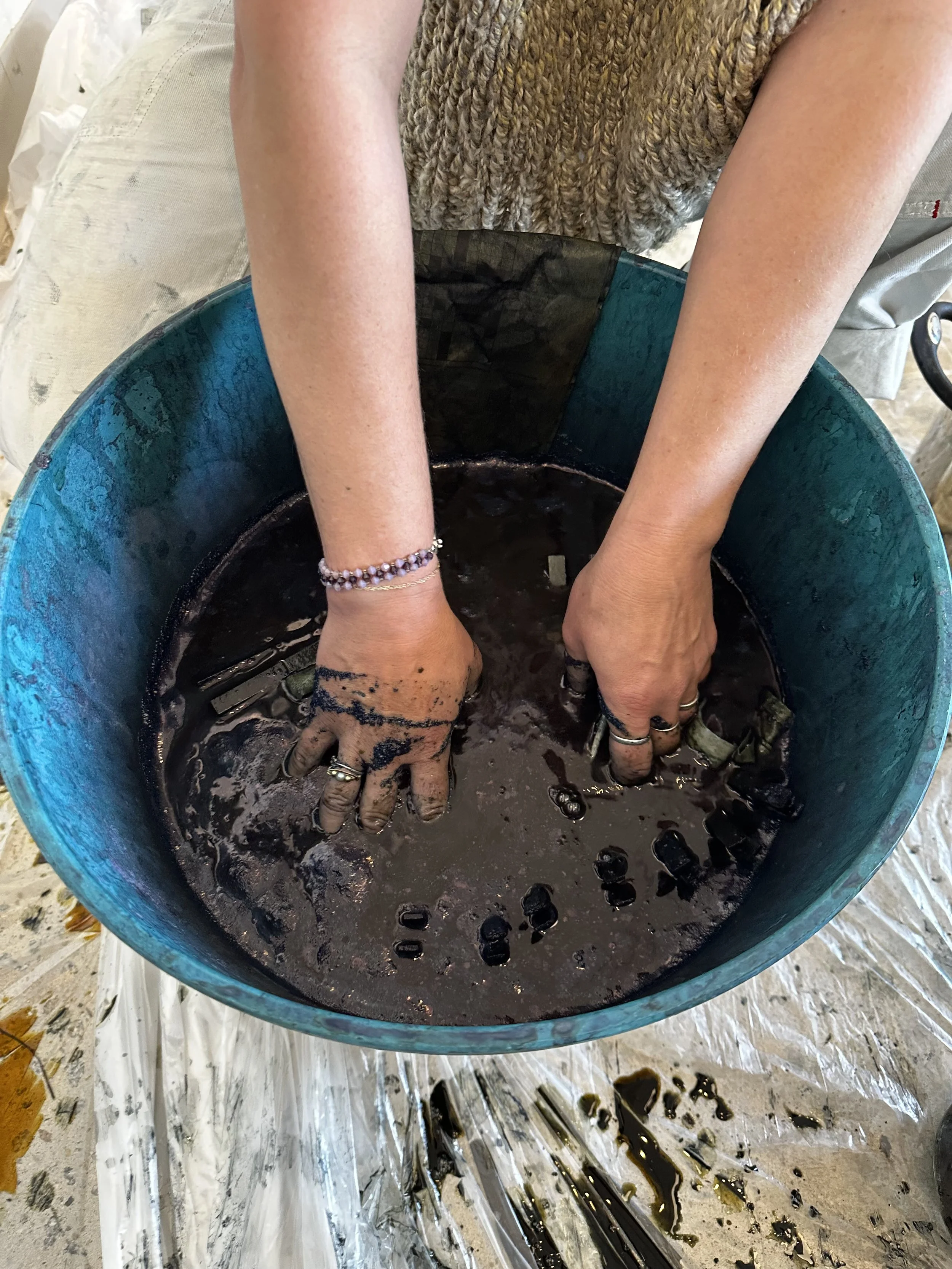 Process behind indigo dying 