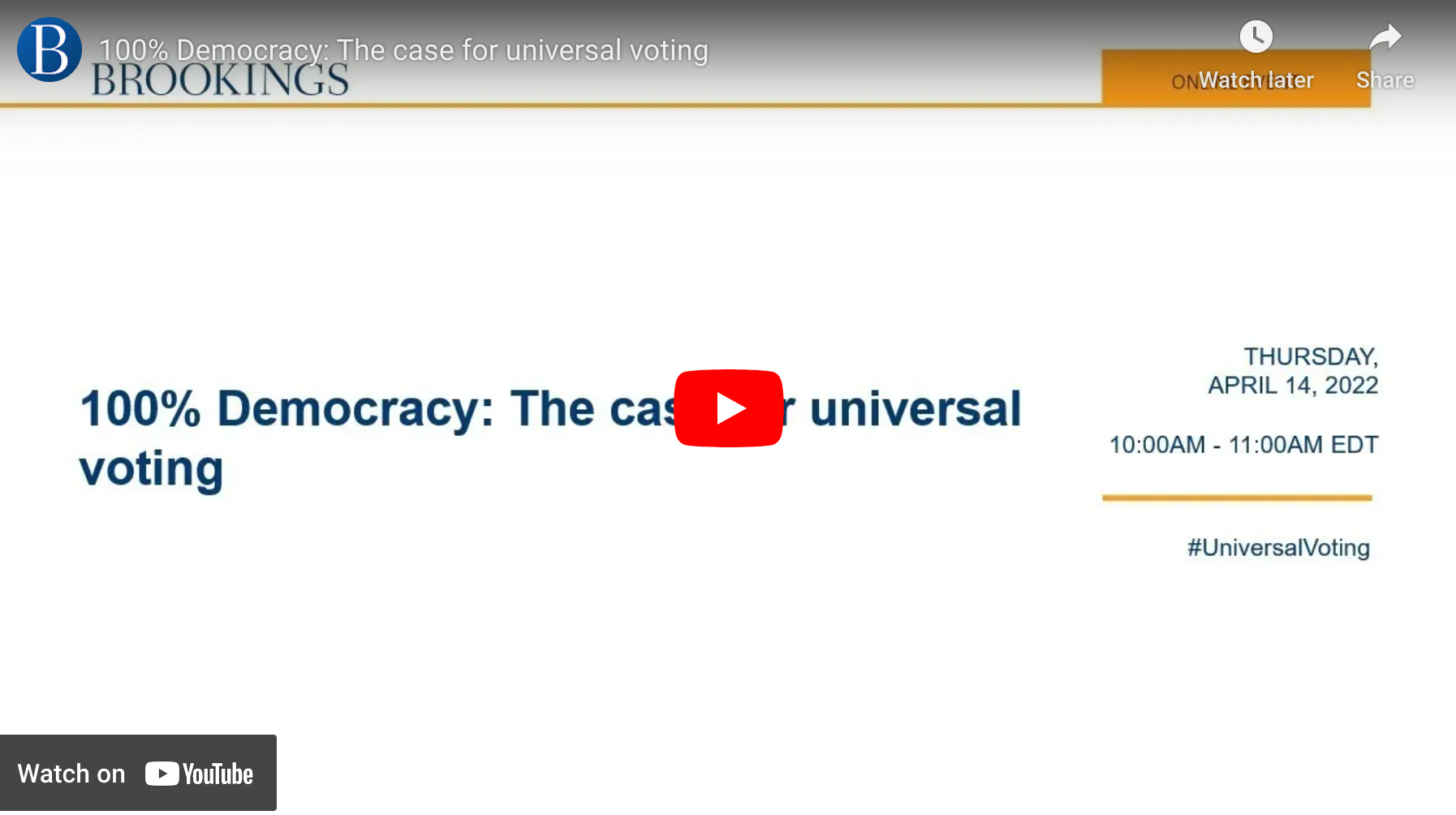 WATCH: The Case for Universal Voting, with Miles Rapoport and E.J. Dionne (moderated by Janai Nelson of the NAACP Legal Defense and Educational Fund)