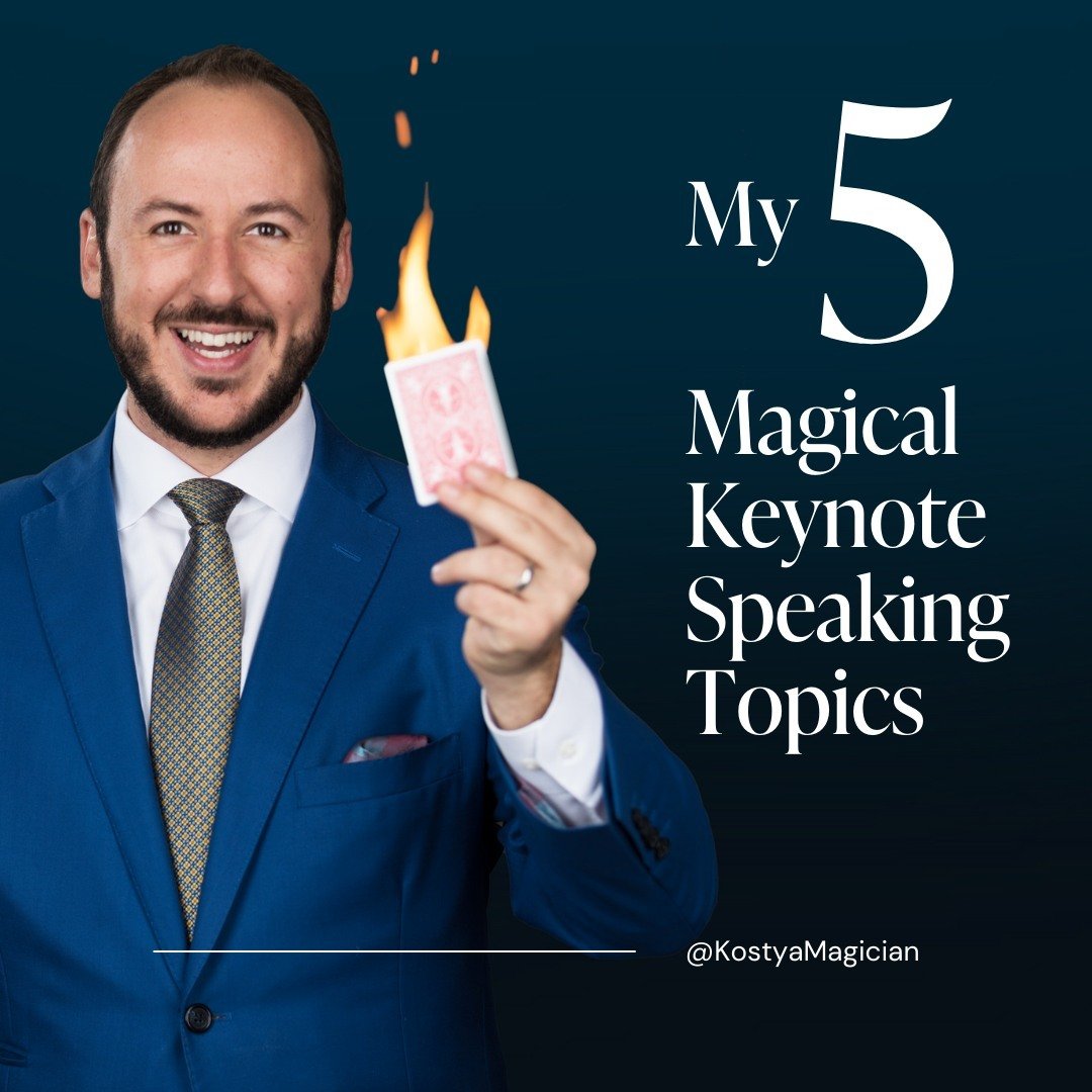🎤 My Magical Speaking Topics 🎤

As The Business Magician, my mission is to teach professional audiences how to Think Like A Magician&trade;&mdash;that is, to use magicians&rsquo; secret principles of perception to be more effective in their own job