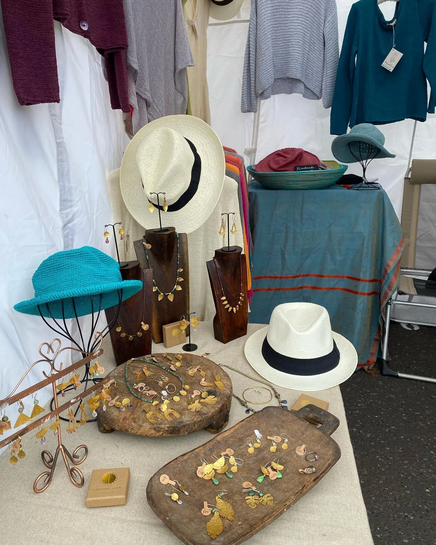 Back at Sidmouth Folk week this week with jewellery and knitwear. I&rsquo;m on the seafront. These pictures were yesterday when we had some sunshine. It&rsquo;s cancelled today due to high winds but I will be there all week till Friday 🌞⛅️🕶️ Come a