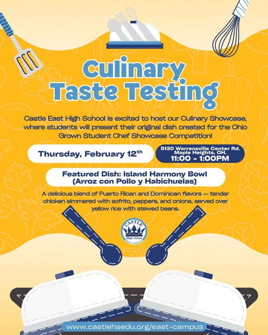 🍴✨ The flavors are back and better than ever! Join us for our Culinary Showcase Taste Testing Event on February 12, 11 AM&ndash;1 PM at 5130 Warrensville Center Rd, Maple Heights, OH. Our talented culinary students will showcase their refined skills