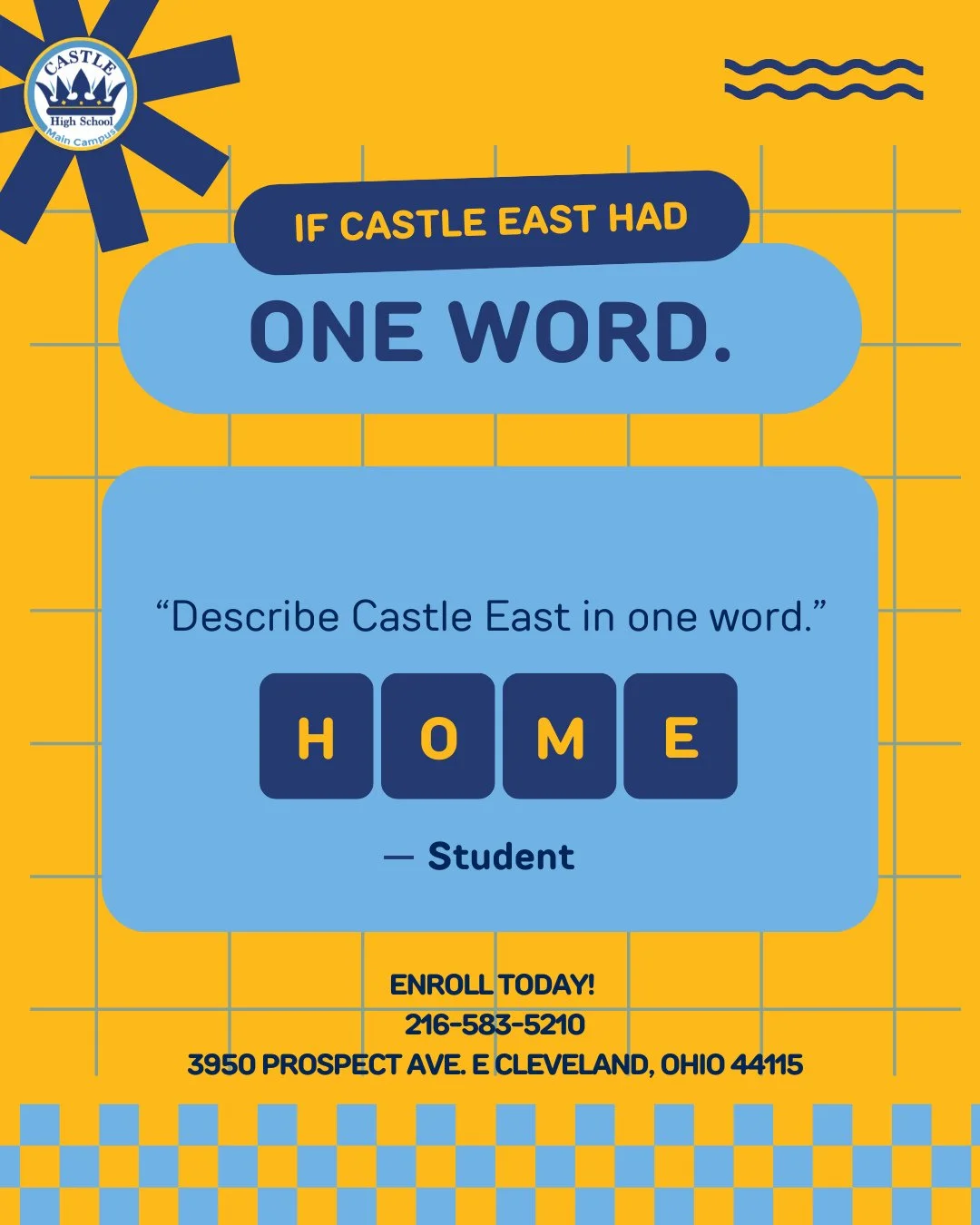 💙 &ldquo;Home.&rdquo; 💙⁠
When we asked students to describe Castle East in one word, home was one of the most heartfelt answers. A place where you feel supported, valued, and part of something bigger &mdash; that&rsquo;s Castle East. 🏫 ⁠
⁠
#Castle