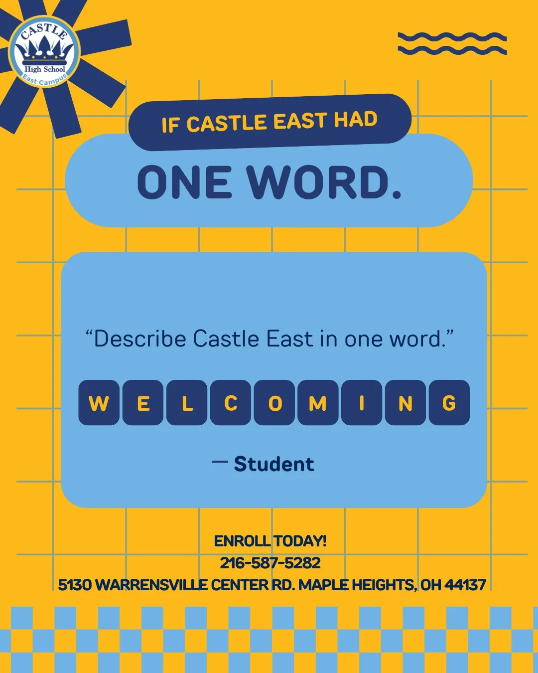 🤝 &ldquo;Welcoming.&rdquo; 🤝⁠
From the moment students walk through the doors, they&rsquo;re greeted with kindness, support, and a true sense of belonging. That&rsquo;s the Castle East way. 💙 ⁠
⁠
#CastleEast #Welcoming #CastleCommunity