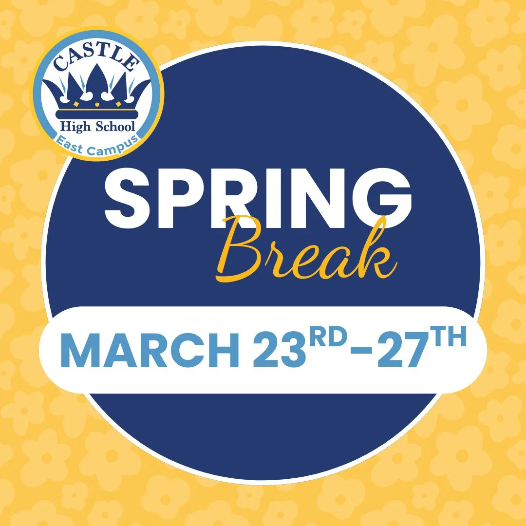 🌸 Spring Break is almost here, Castle East!⁠
⁠
There will be no school March 23rd&ndash;27th as students and staff take a well-deserved break. We hope our Knight community enjoys a safe, relaxing, and fun week!⁠
⁠
We love you here! 💙