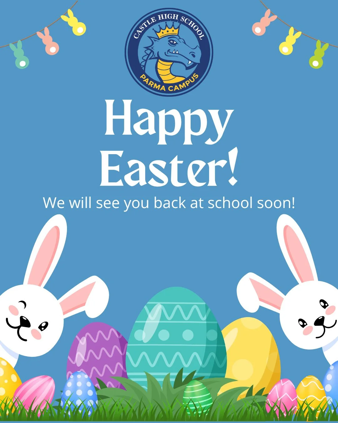 Hoppy Easter from all of us at CASTLE Parma! 🐰🌷 Wishing our students, families, and staff a joyful and bright holiday filled with fun, laughter, and chocolate eggs!