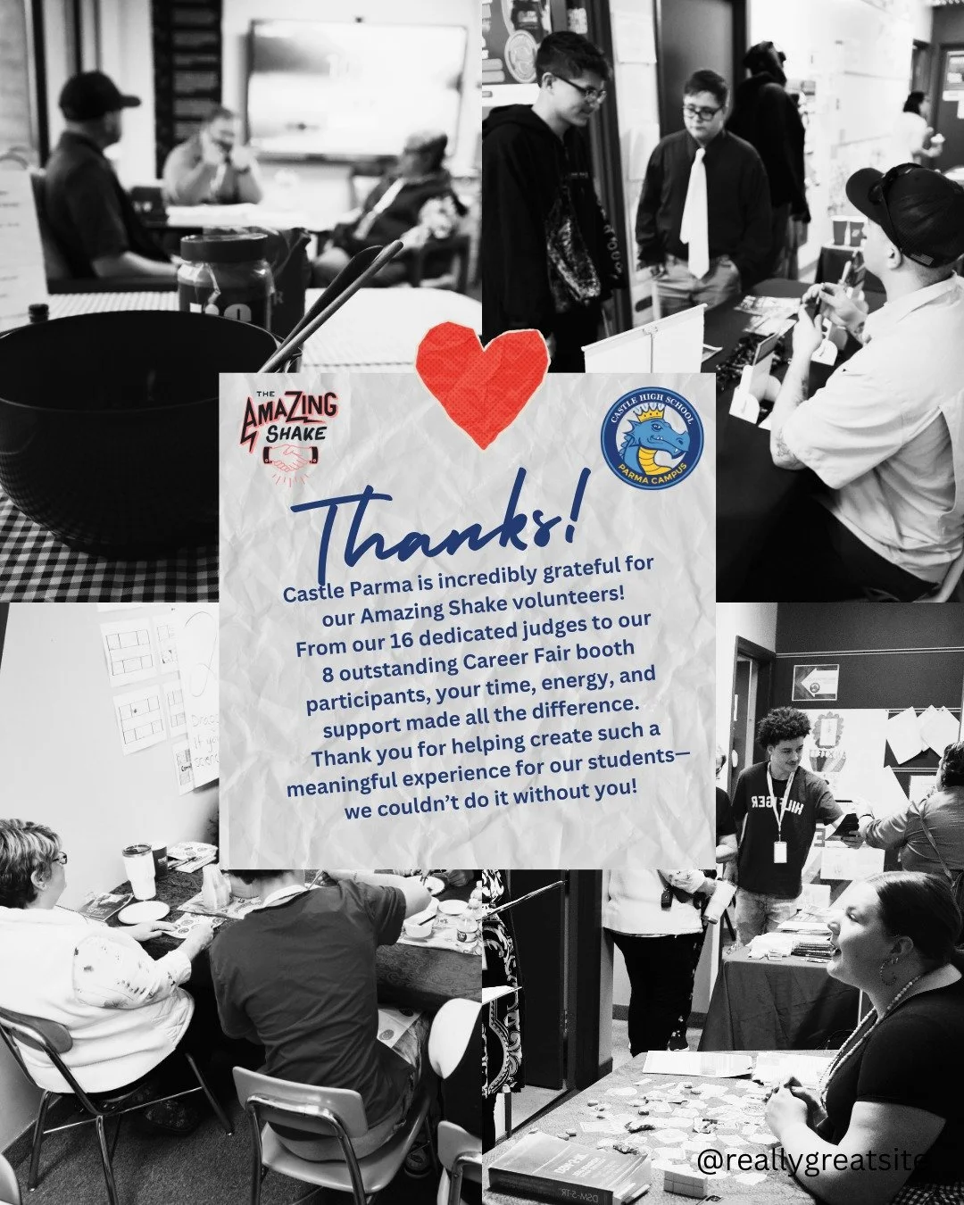 Castle Parma is incredibly grateful for our Amazing Shake volunteers! Shout-Outs go out to Carla Kinder, City of Cleveland Community Relations Board, Cleveland Clinic, First District Cleveland Police (Community Relations), Goodwill Industries Interna