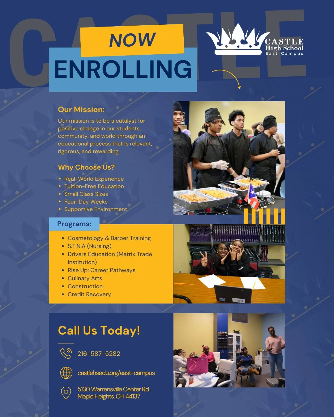🎉 NOW ENROLLING! 🎉⁠
Find your path at CASTLE East &mdash; where students learn, lead, and prepare for the future through hands-on experiences and a school community that feels like family. 💙💛⁠
#CastleEast #NowEnrolling #LearningWithTheFutureInMin