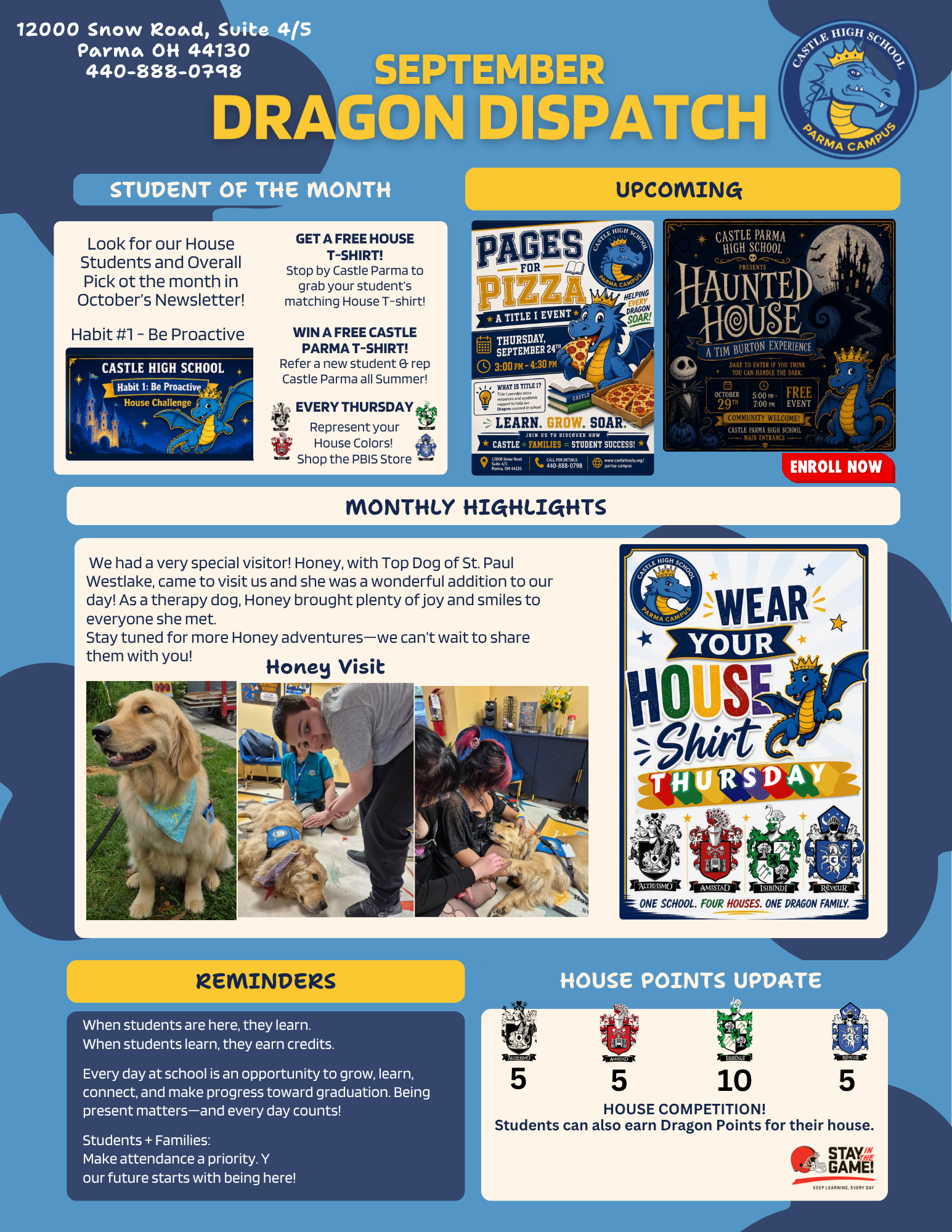 Castle Parma Newsletter - September 2026