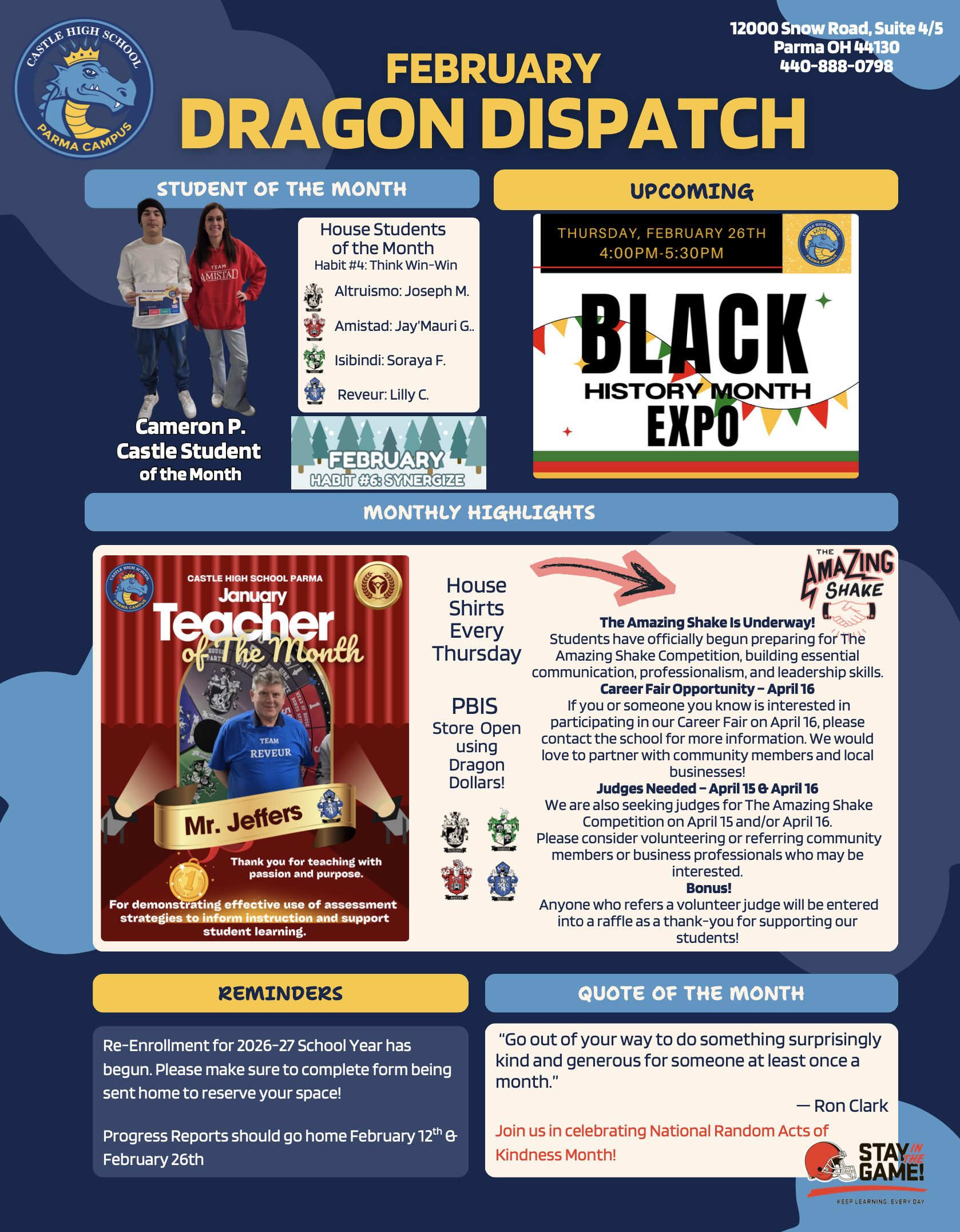 Castle Parma Newsletter - February 2026