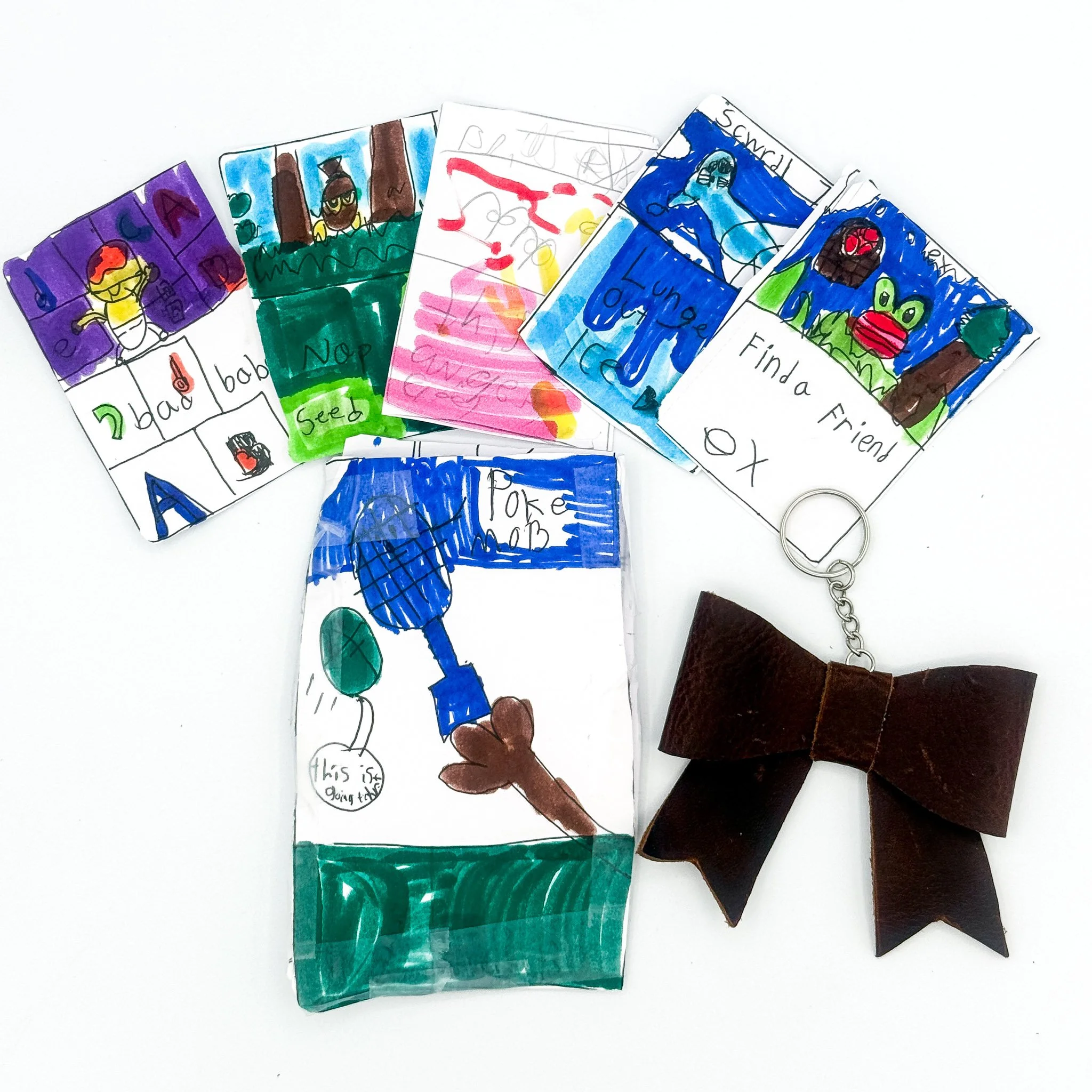 Poke Mob Card Set + Bow Keychain FREE SHIPPING use code POKEMOB at check out!