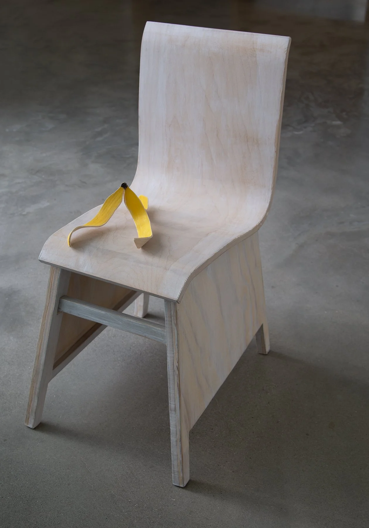 sculpture of a chair with banana bu Hannah Givler