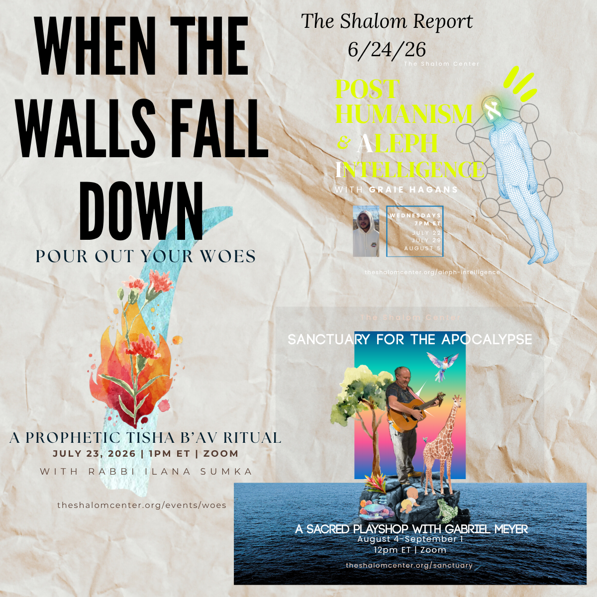 When the Walls Fall Down:&nbsp;Aleph Intelligence, Sanctuary for the Apocalypse, and Pour Out Your Woes