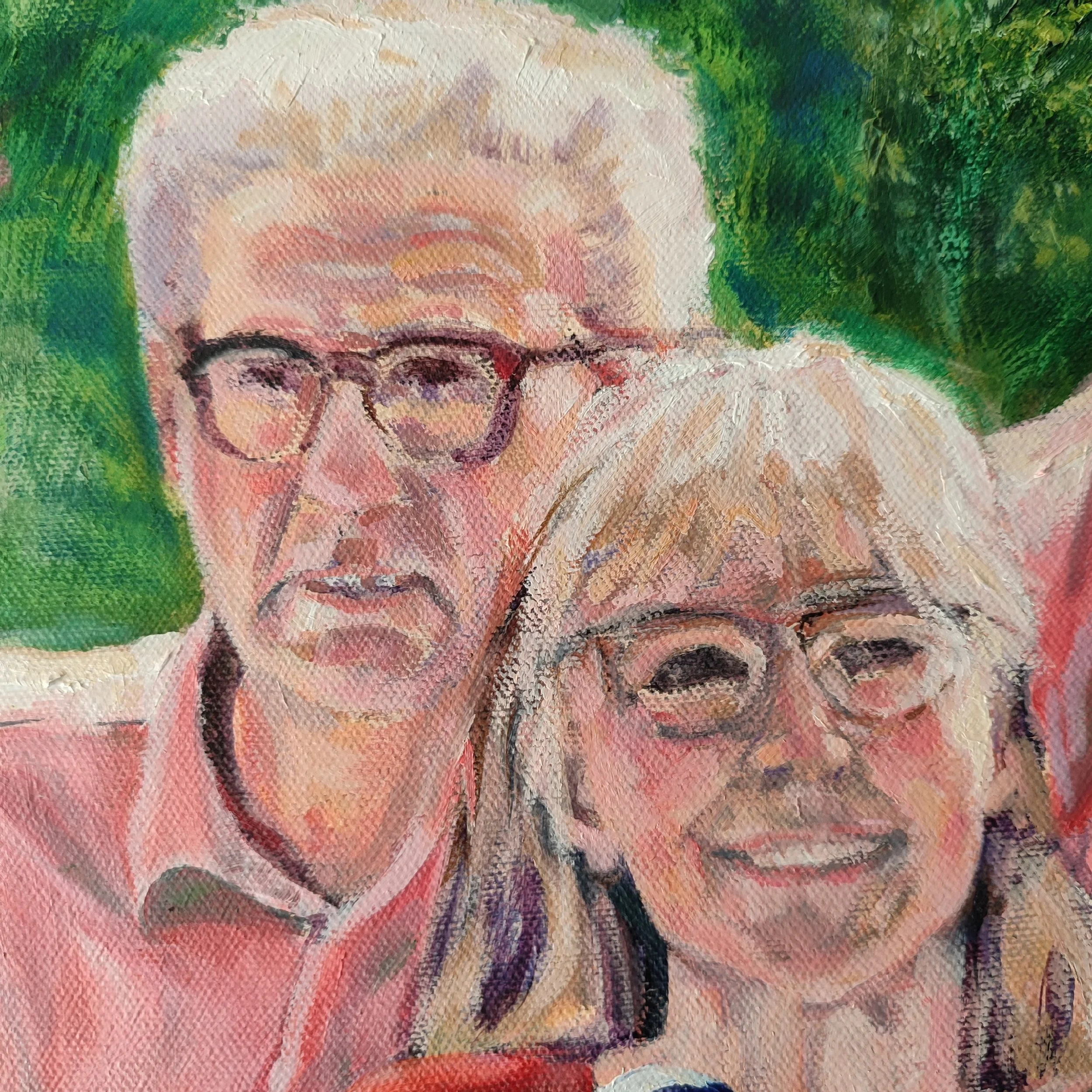 Jo and Jo, Small section of larger portrait.