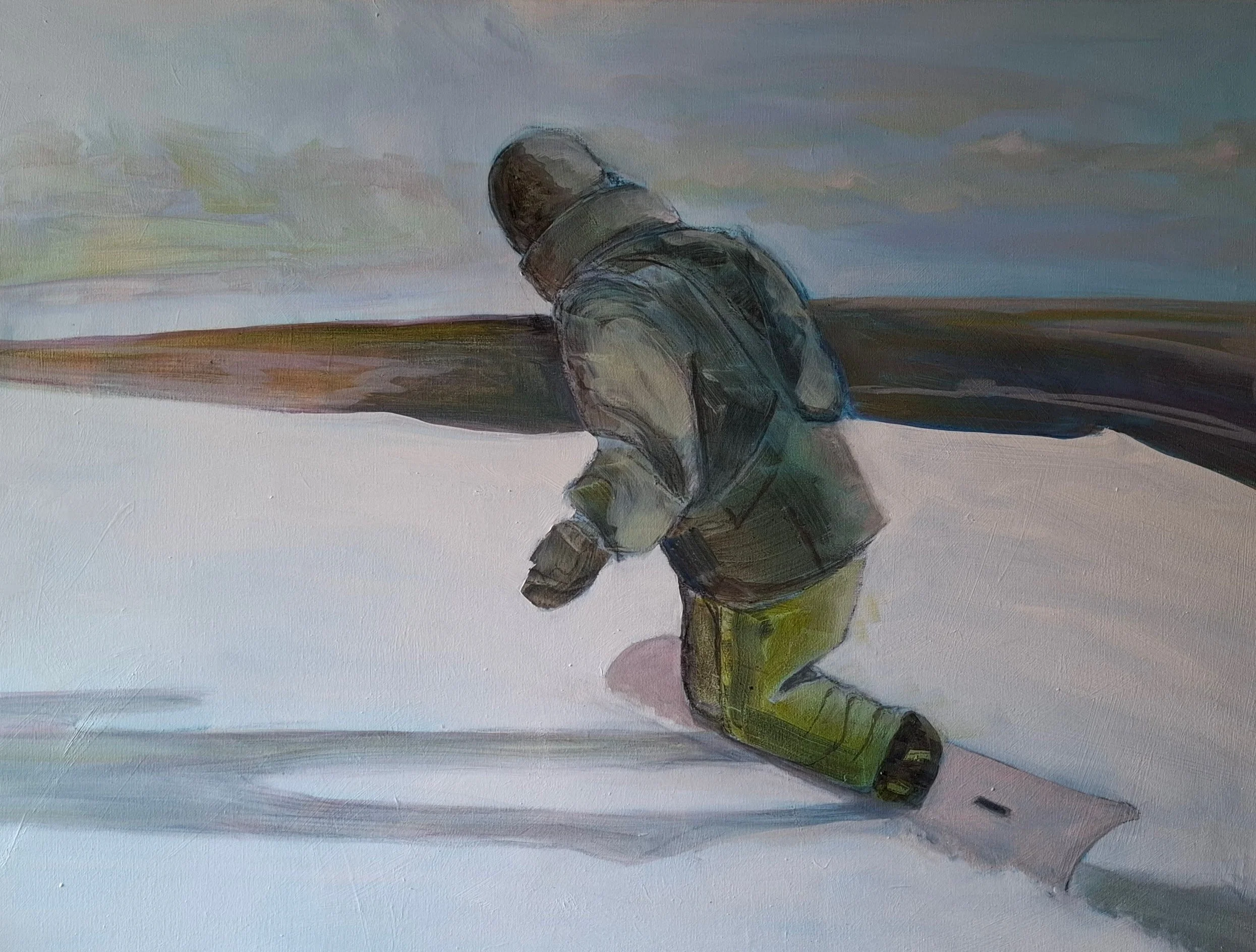 Snowboarder 60cm x 80cm Oil on Canvas