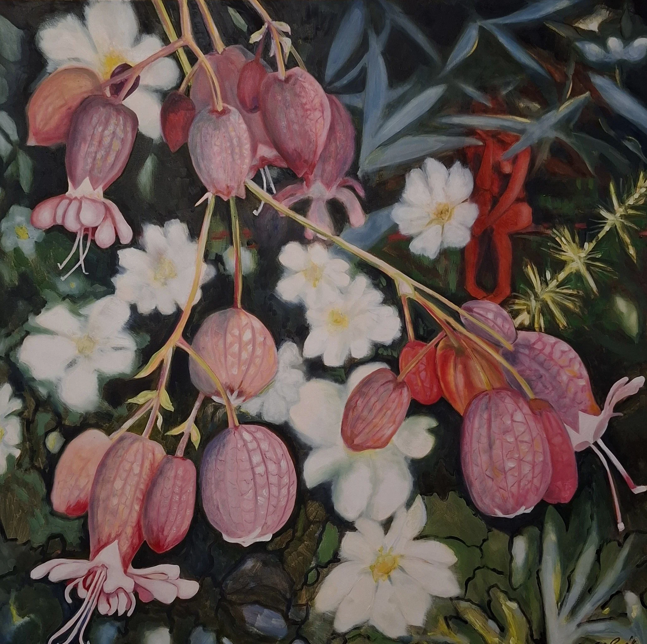 Sea Campion 90cm x90cm Oil on Canvas