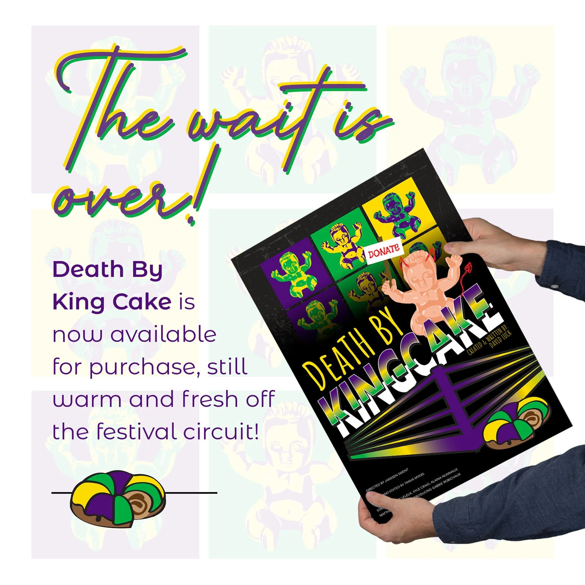 You can now purchase our third critically-acclaimed comedic short film, Death By King Cake, still warm and fresh off the festival circuit! 
Visit bestofluckcomedies.com/films now!
--
Daisy Moreau’s dream is to become an actress and her goal