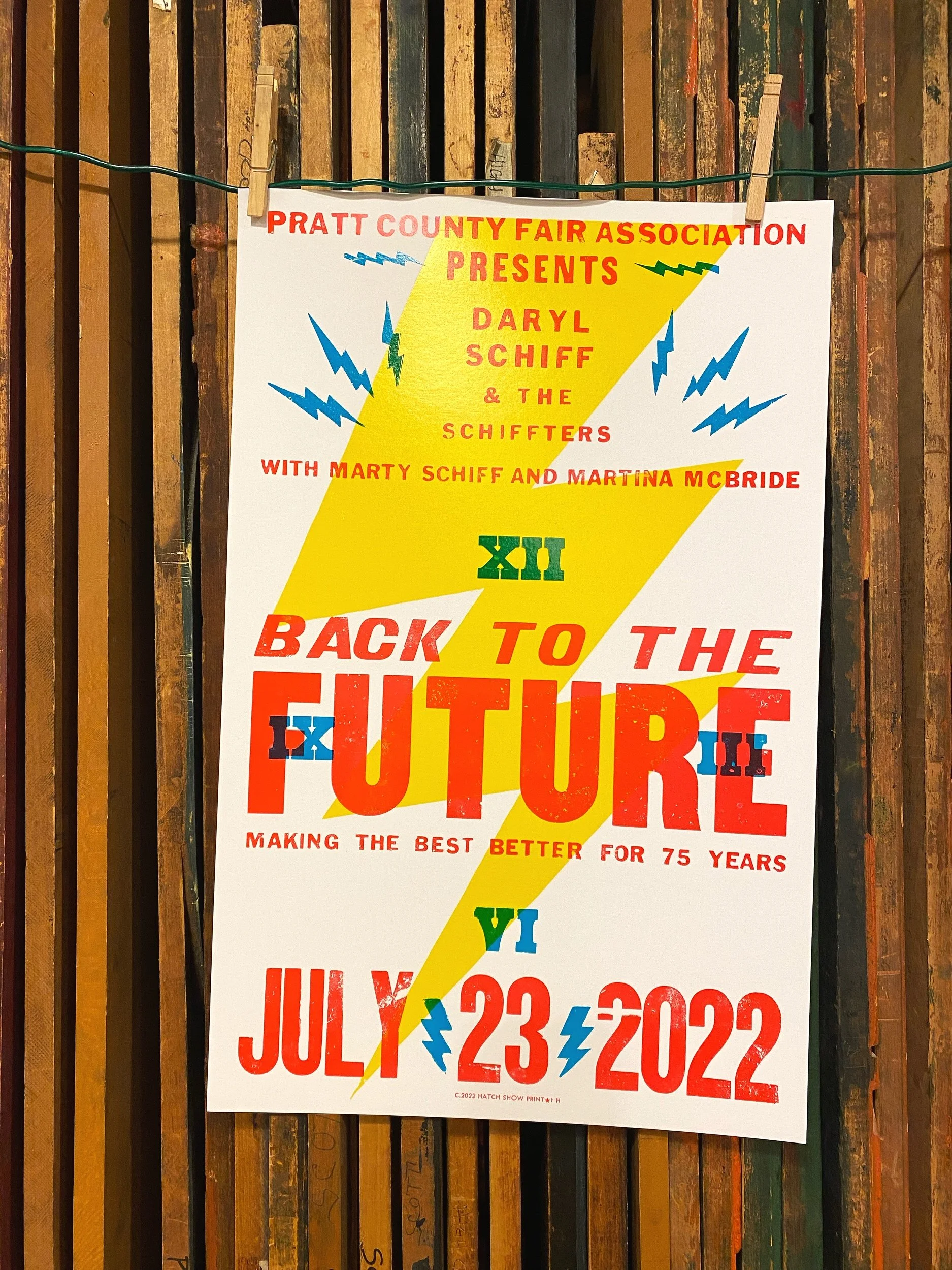 Letterpress poster from my time at Hatch Show Print for the Pratt County Fair