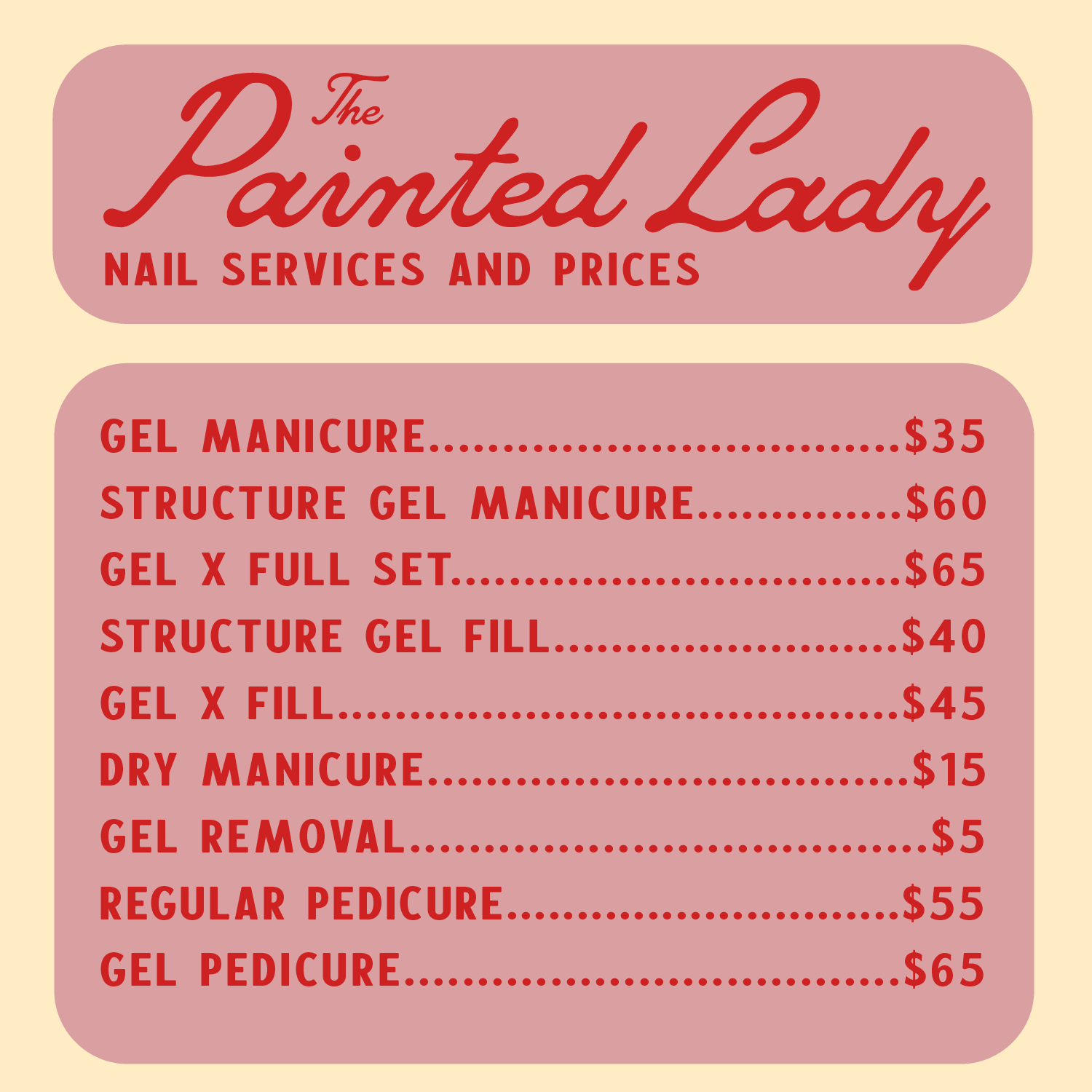 Branding for The Painted Lady Nail Salon 