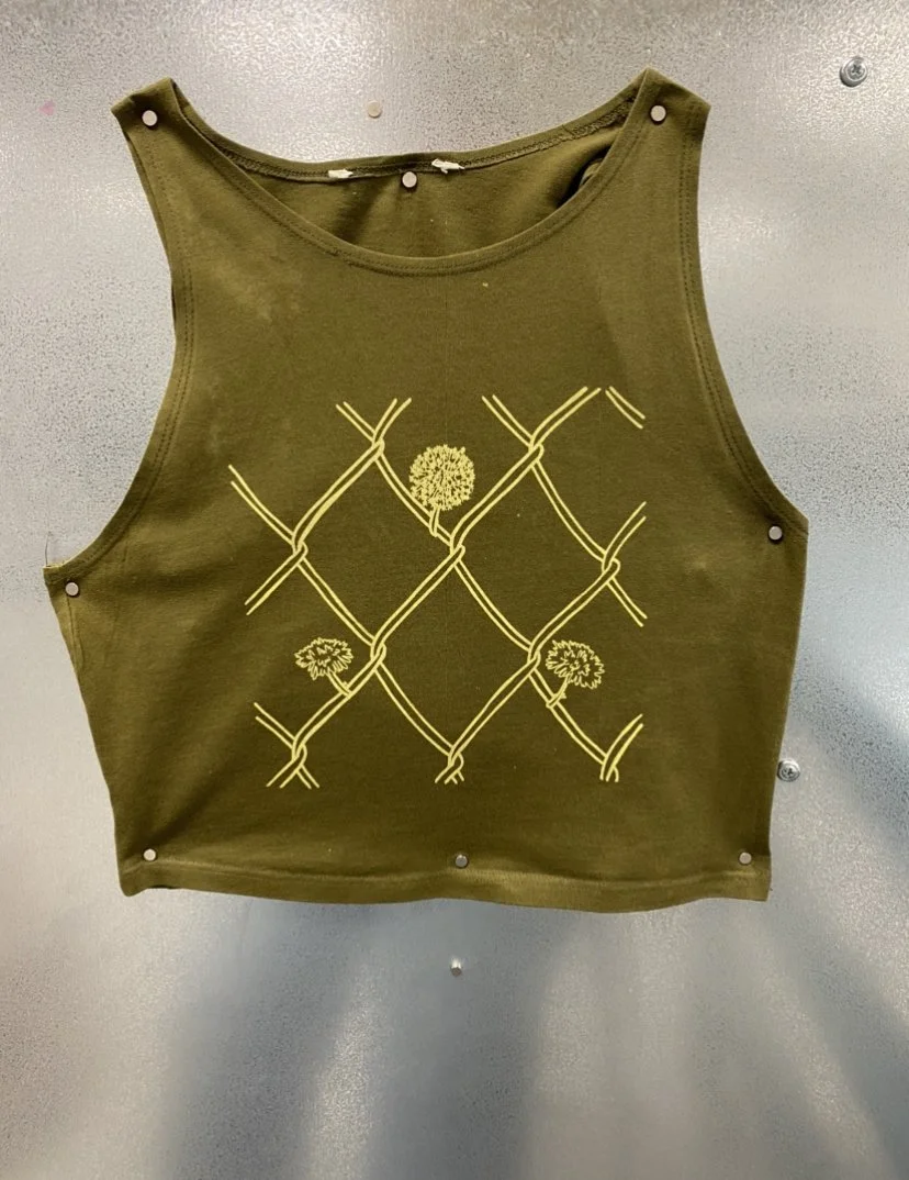 Screen print for a series of cloth garments