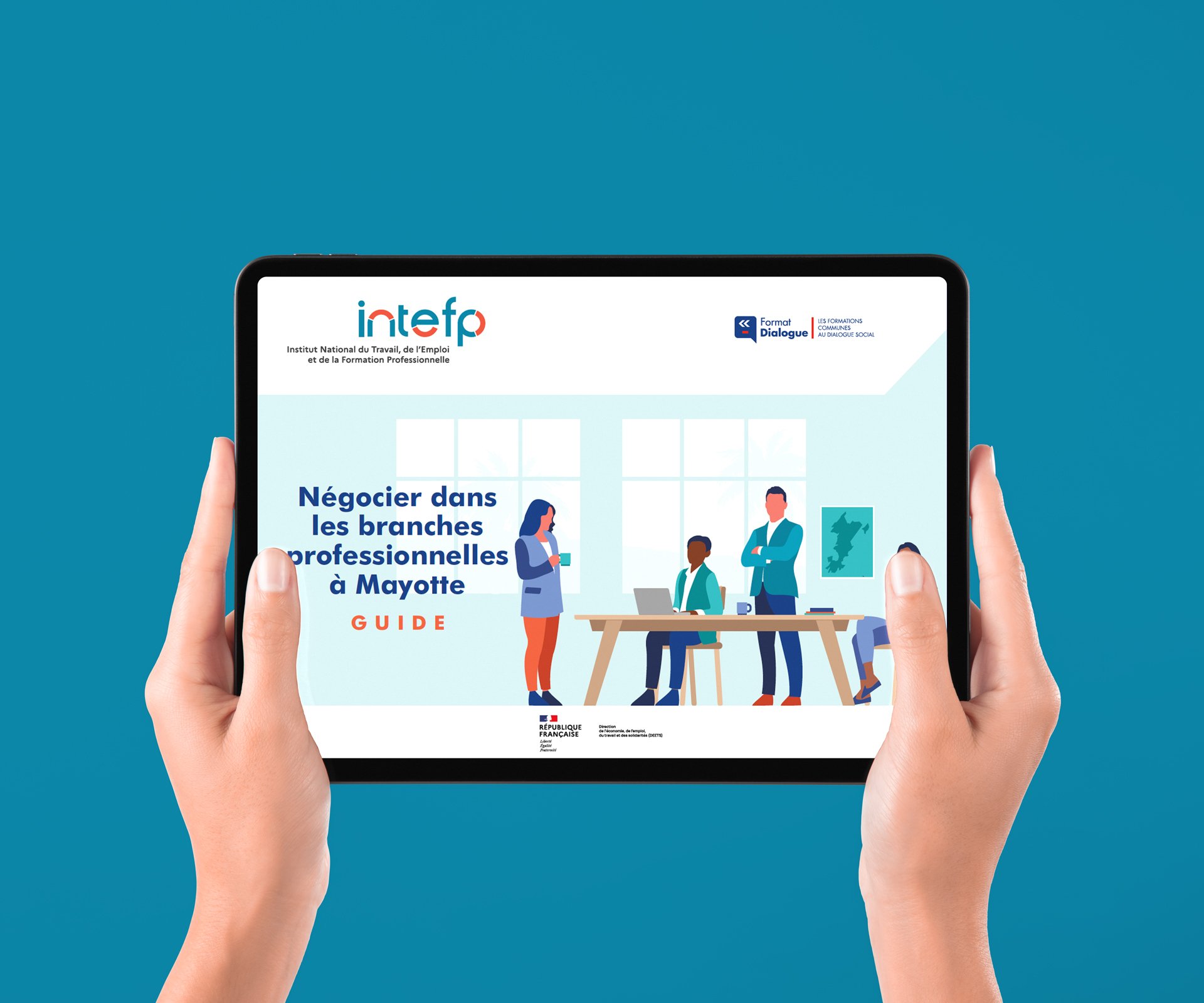 Legal design d'un guide sur la négociation dans les branches professionnelles à Mayotte