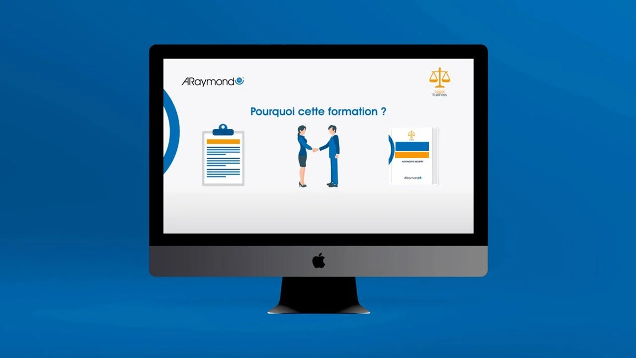 Motion design de formation sur le thème "les bases du contrat commercial" découpés en plusieurs épisodes.