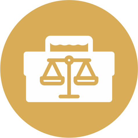 Balance de justice symbolisant l'objectif d'accroître la culture juridique et de maitriser les risques.