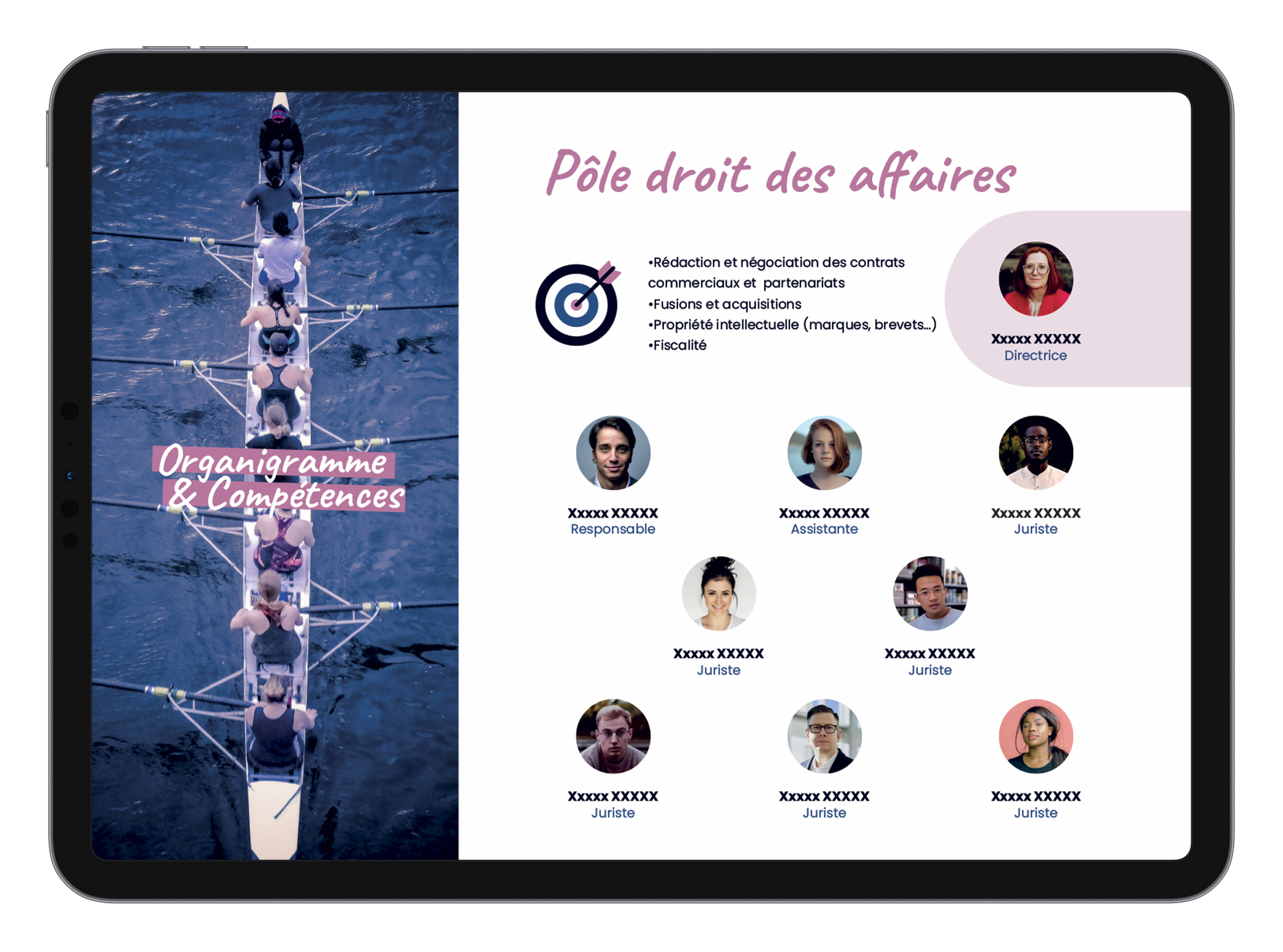 exemple organigramme rapport d'activité legal design