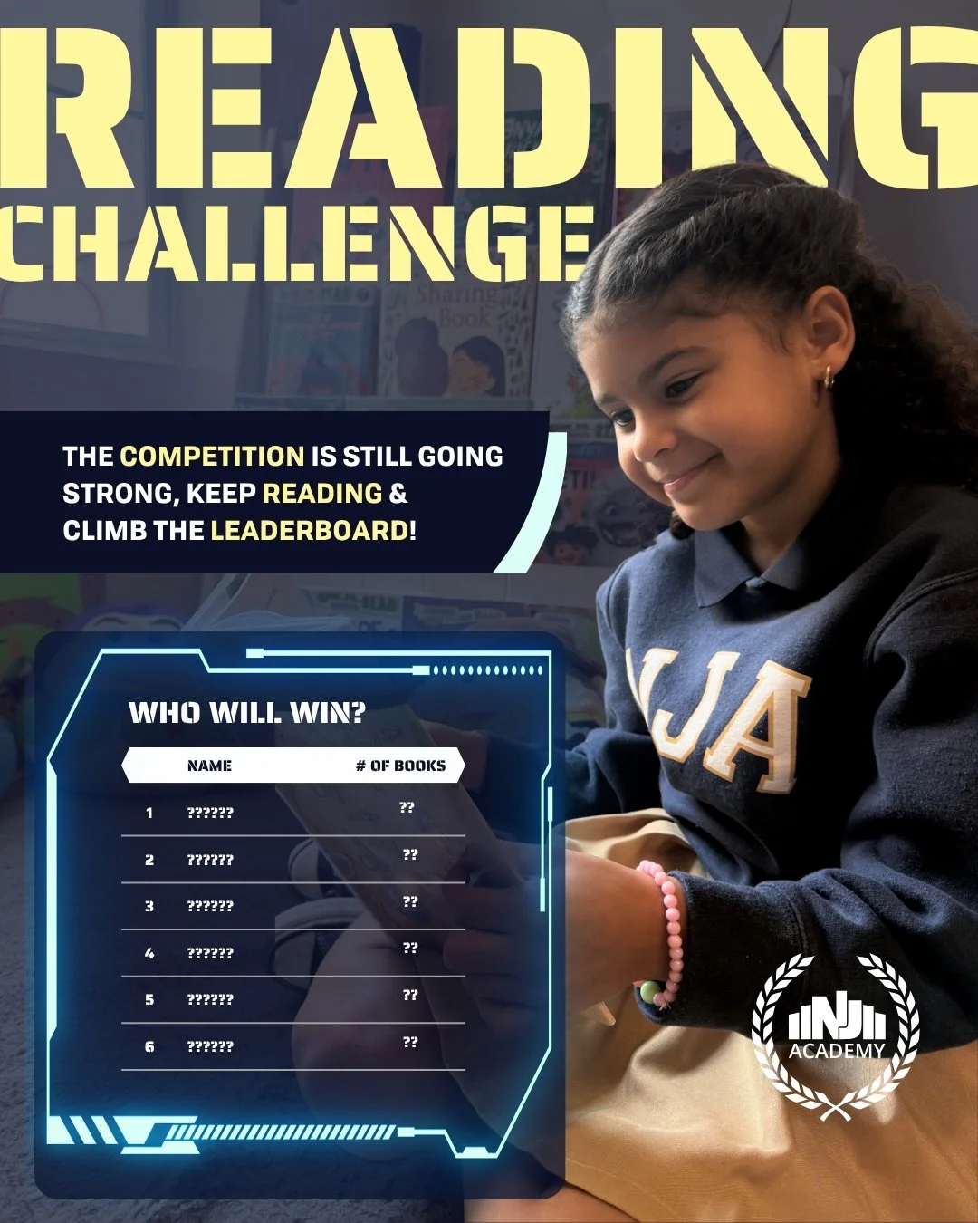 The competition isn&rsquo;t over yet 👀📚

Keep reading and climbing the leaderboard &mdash; there&rsquo;s still time to make your way to the top!

🏆 Top student from each cohort will be rewarded
🍕 Top cohort wins a pizza party

Stay focused, keep 