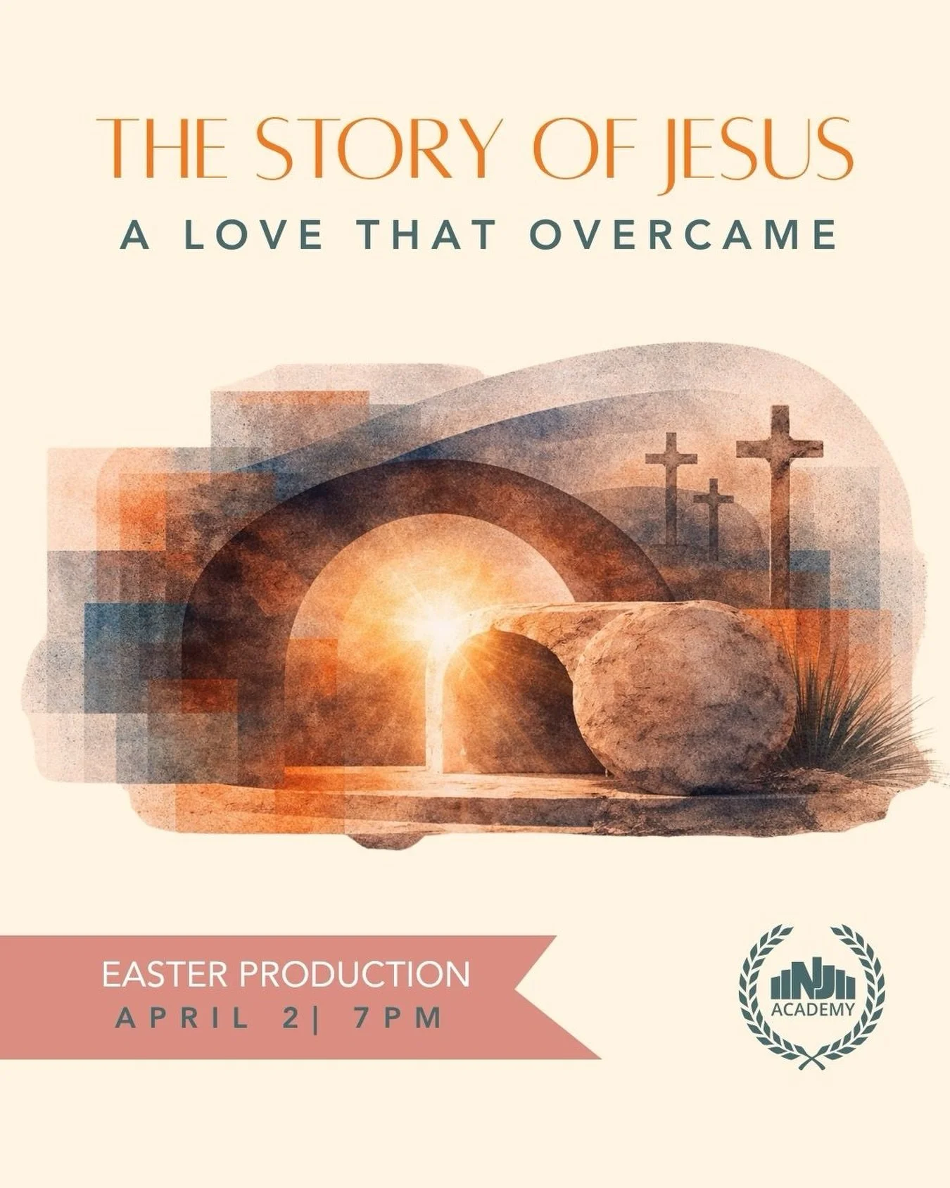A love that overcame 🤍 

Death was defeated. Hope was restored.

Join us as our students bring the story of the resurrection to life in our Easter production ✨ see you tonight!