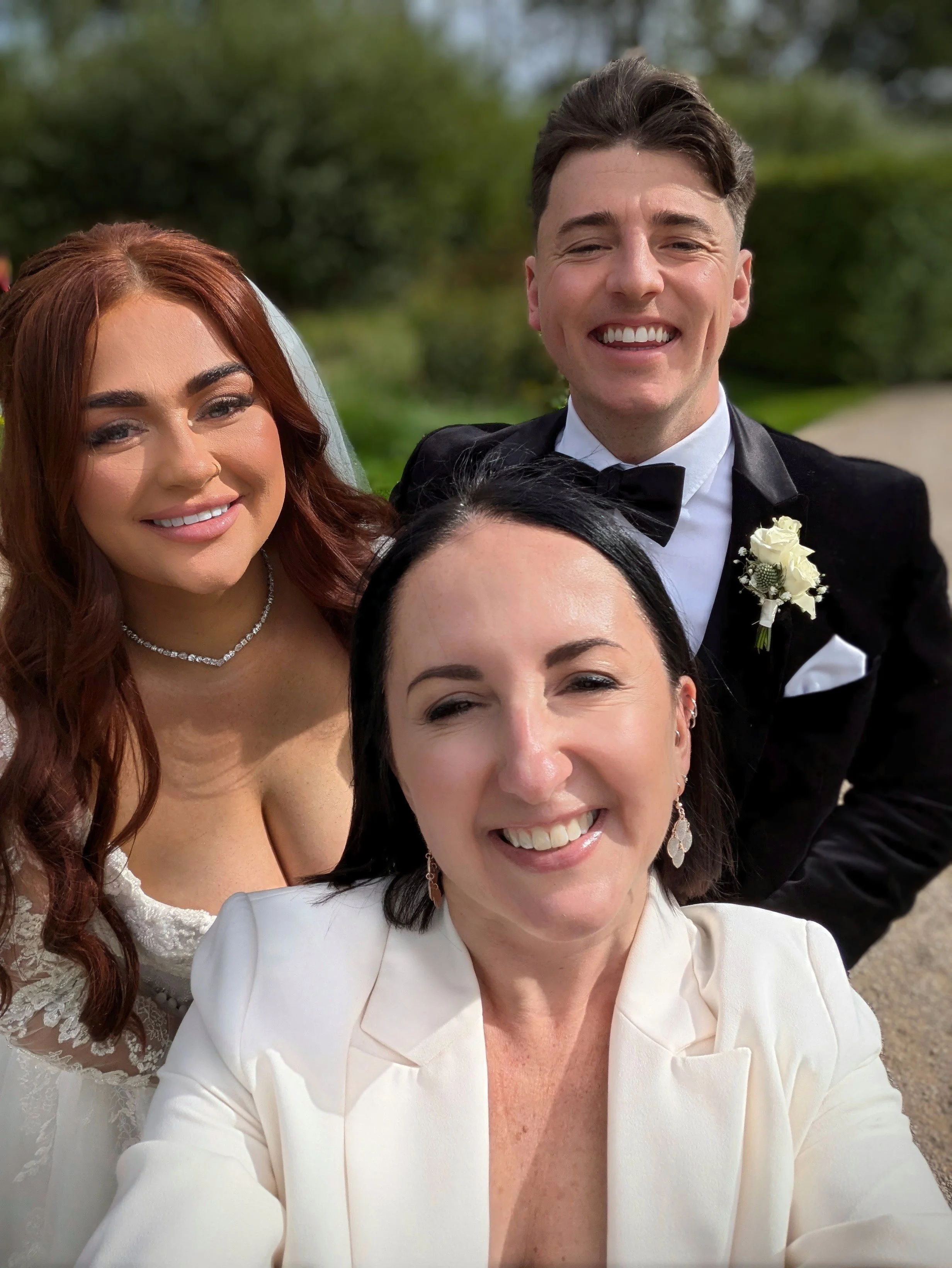 Joanne McLaughlin Celebrant of the North East Celebrant wedding at Newton Hall