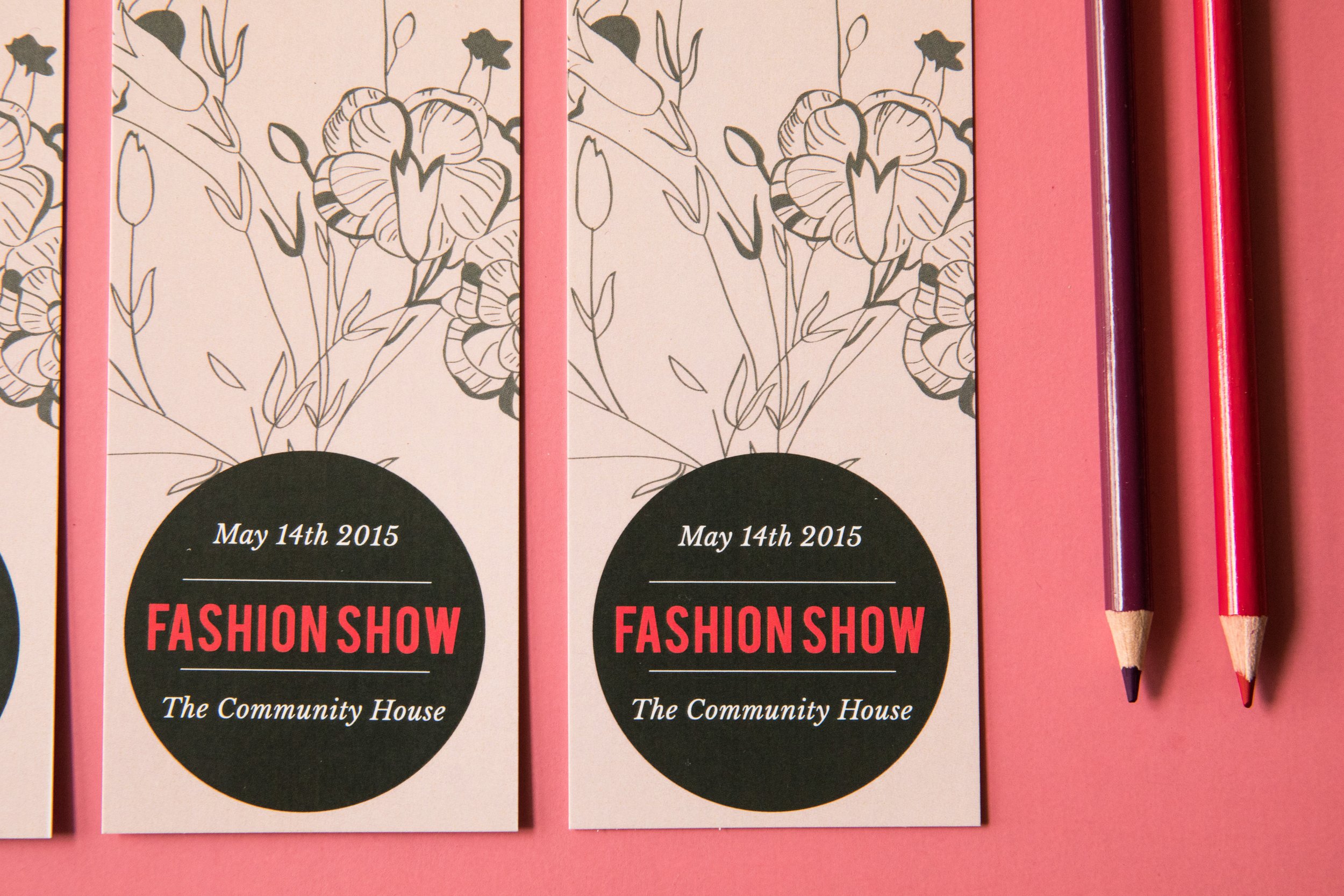 Details of the logo for the Fashion Show in 2015