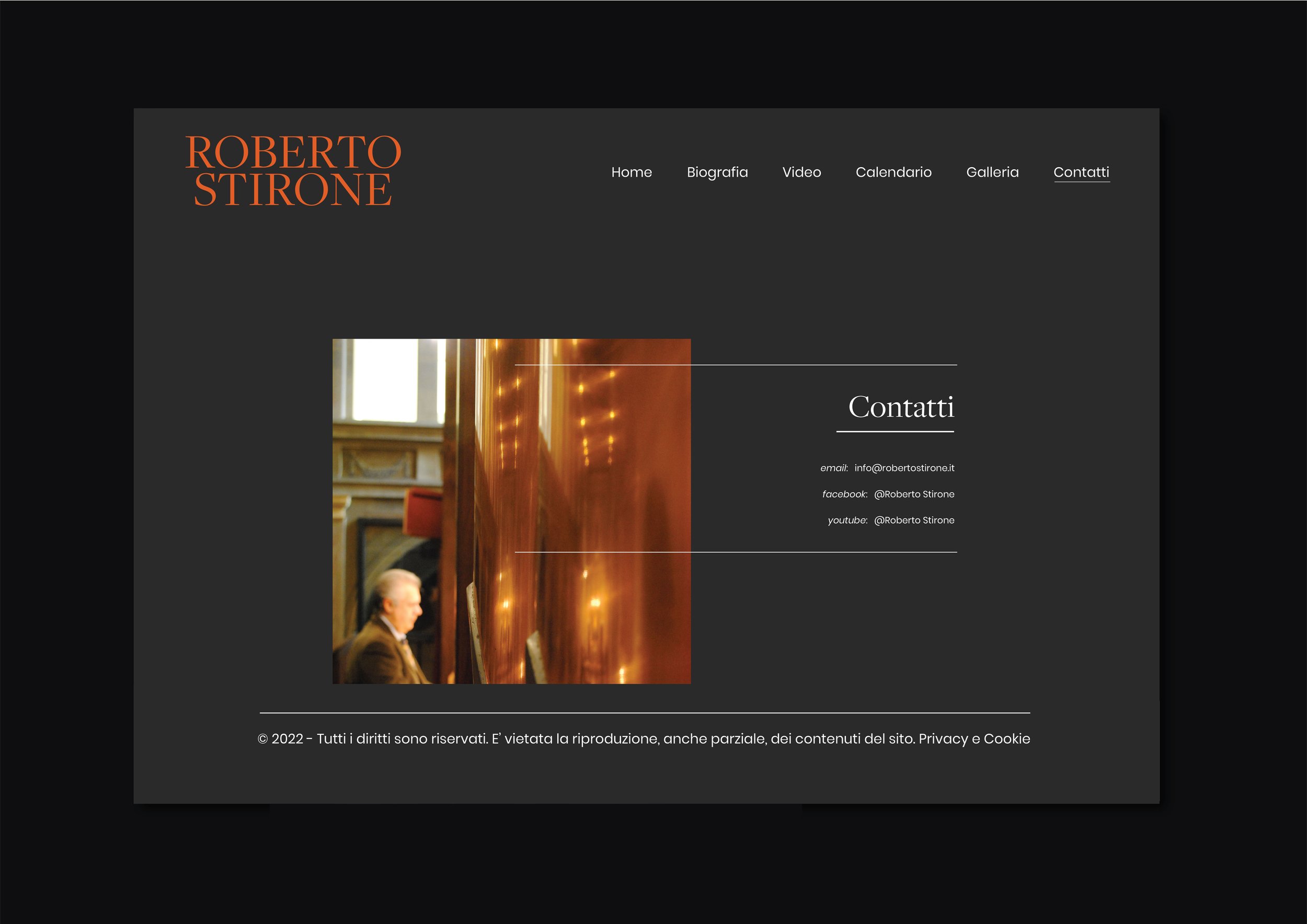 Contact page of Roberto Stirone website