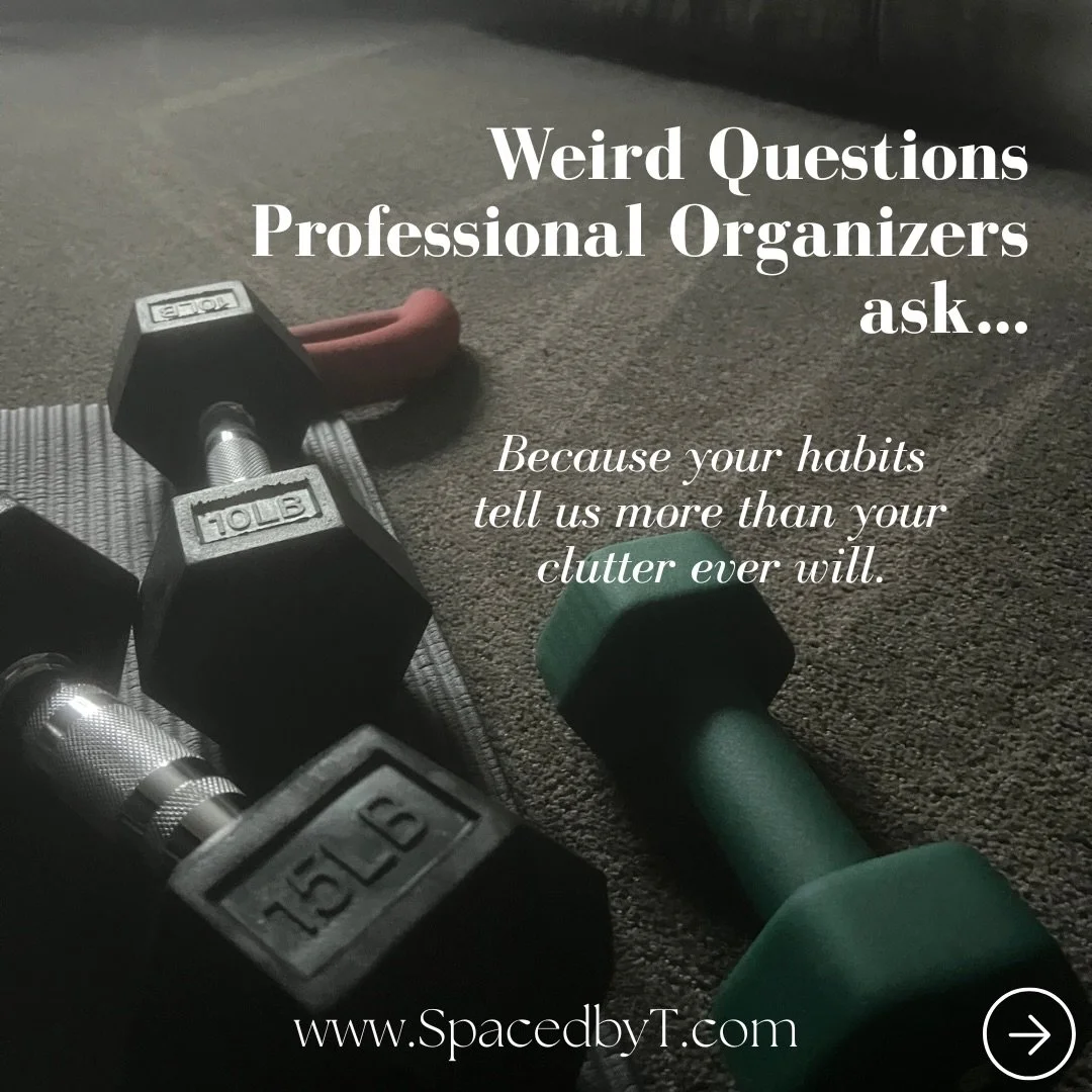 We notice everything&mdash;your habits, your movement, your sequencing, and the subtle patterns in how you navigate your space. 

Because your purpose is always bigger than the clutter in front of us.
.
.
.
.
#spacedbyt #thefunnyorganizer #profession