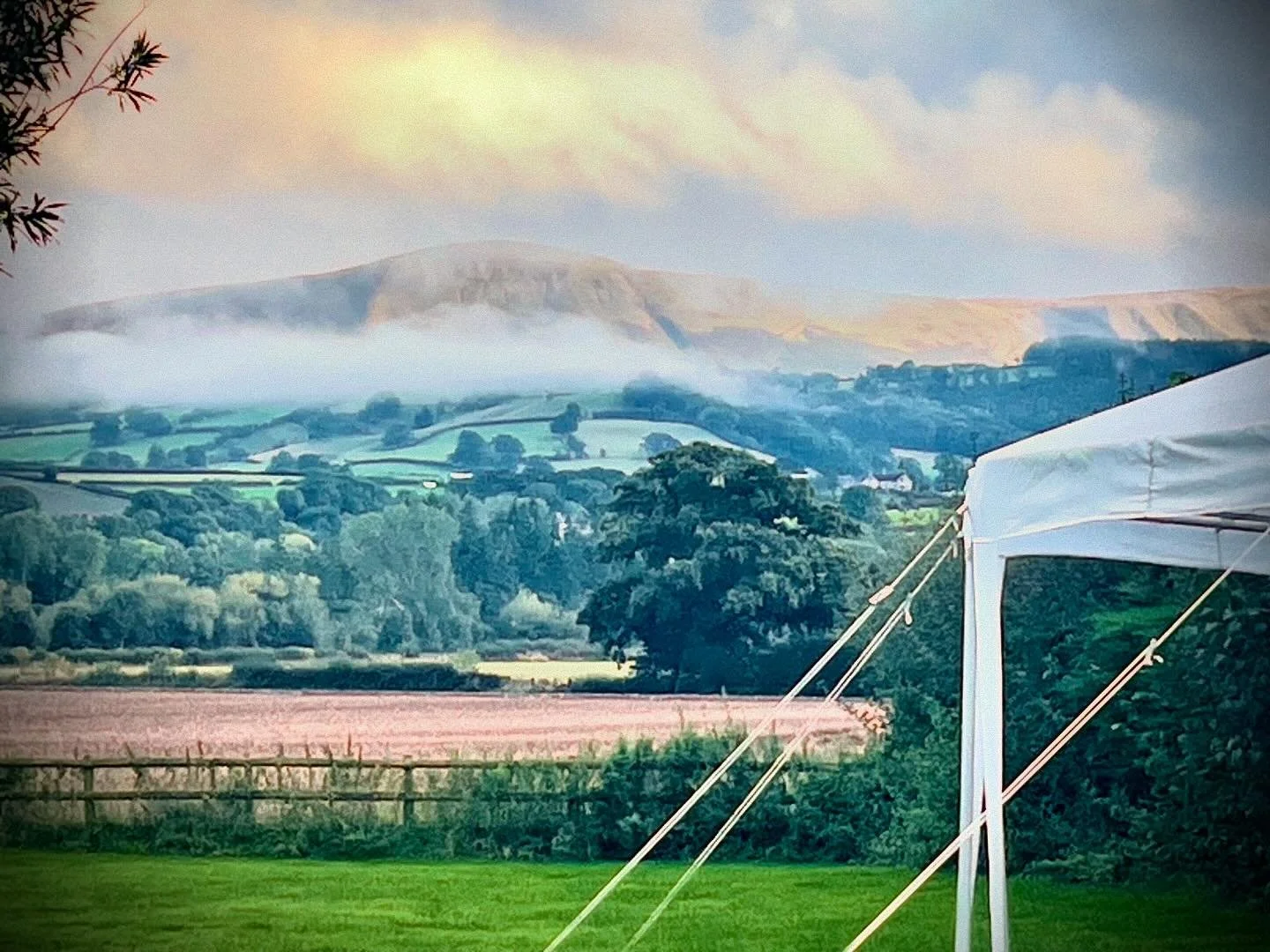 Moody autumnal weather, lovely! #crispautumndays #changeinweather #clearnights #autumncamping #cosytents #firepitseason