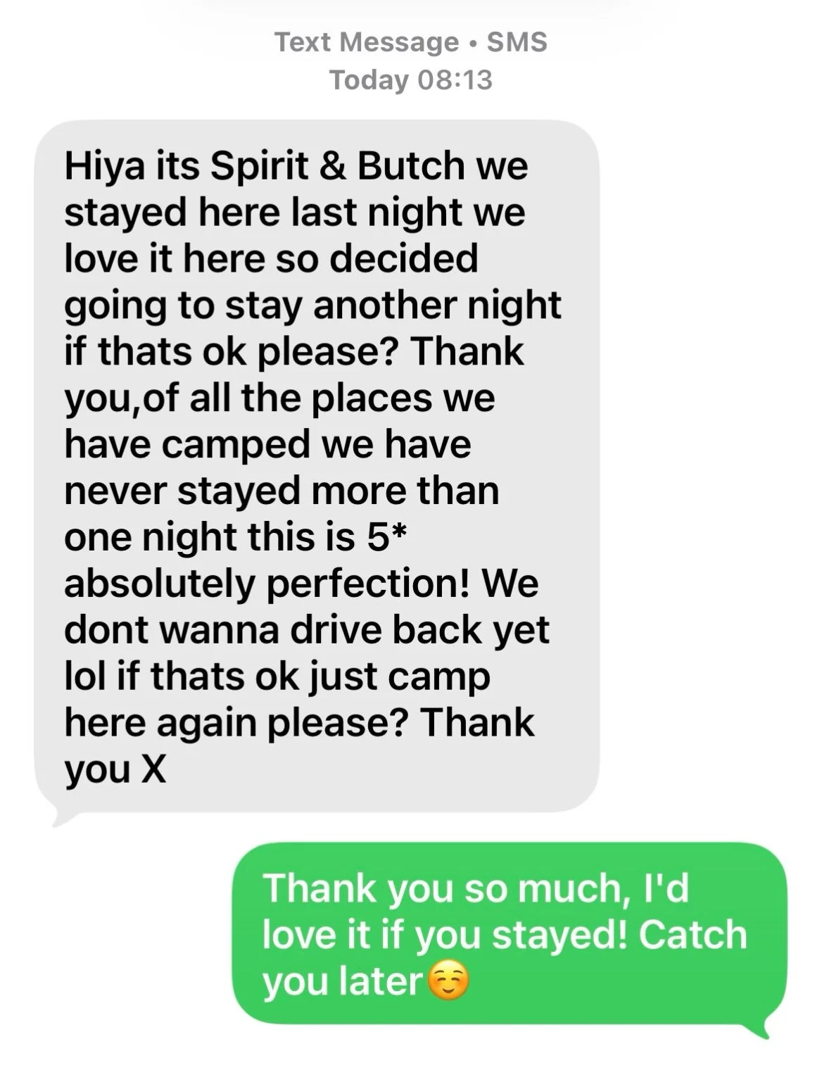 What a perfect start to my day and the sun is shining, it&rsquo;s going to be a good day☀️#reviewsmatter #happyguests #boutiquecamping #septembersun #supportsmallbusiness