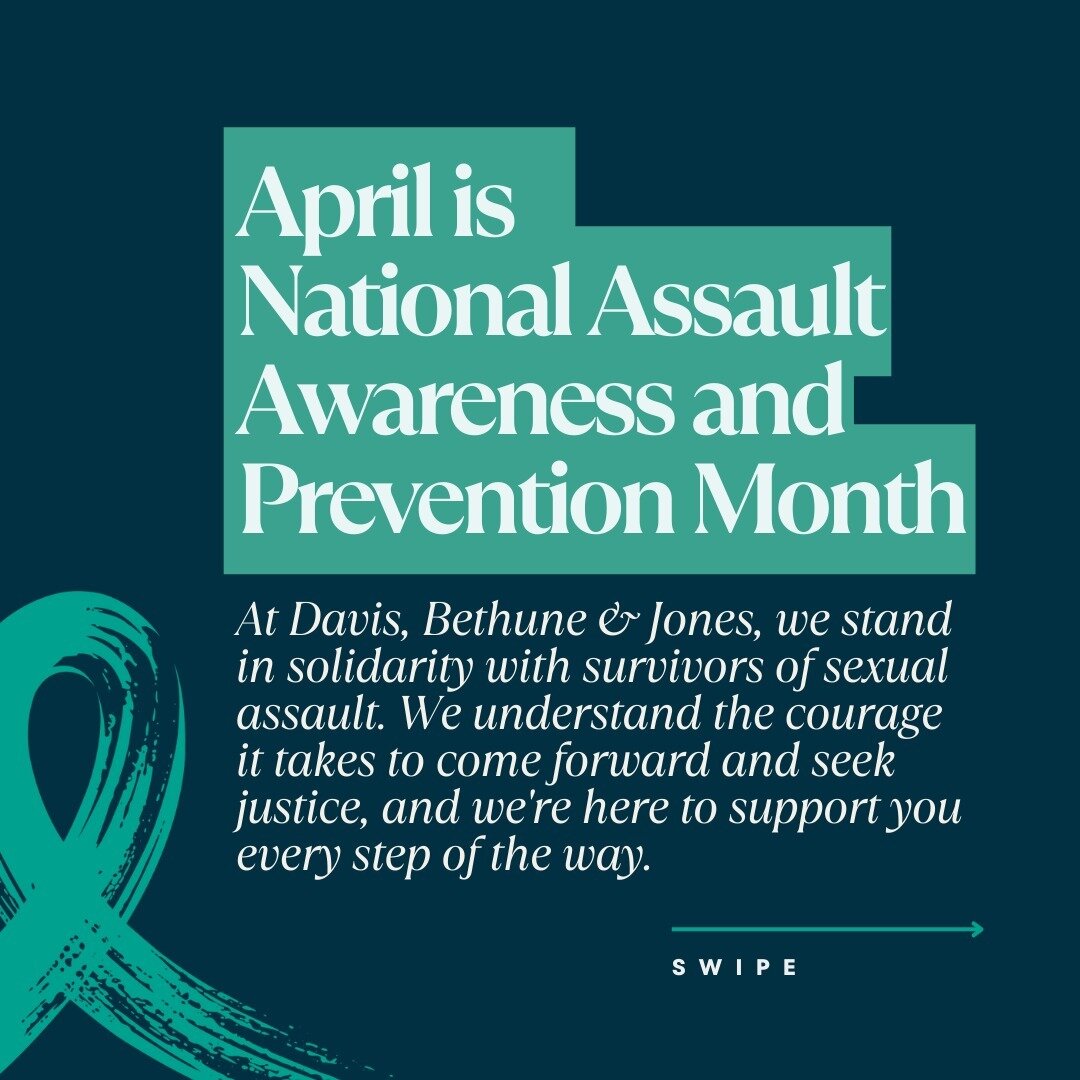 Sexual assault is a devastating crime that affects individuals and communities. At Davis, Bethune &amp; Jones, we want survivors to know they are not alone. Our team is here to listen, advocate, and fight for you. We're dedicated to ensuring survivor