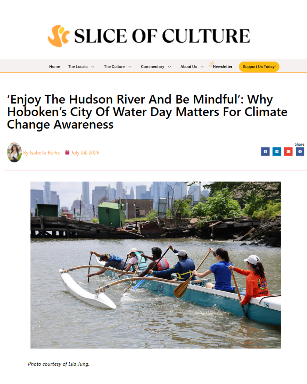 Recap: NHSA in Slice of Culture on City of Water Day and Protecting the Hudson River