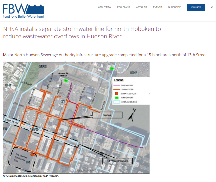 Reducing Combined Sewer Overflows into the Hudson River: North Hoboken Project Complete
