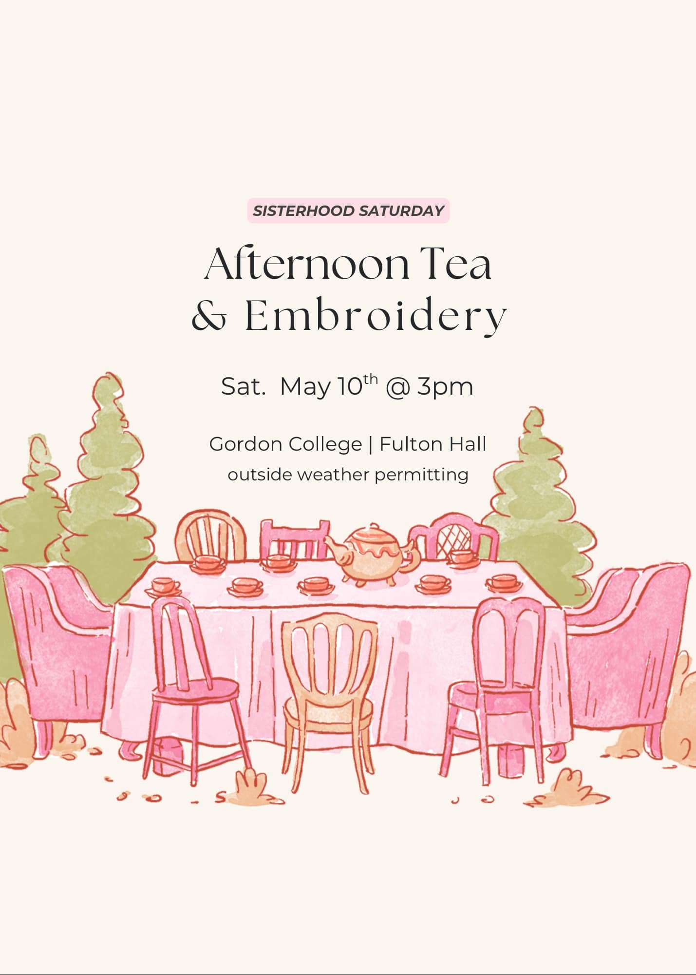 Sisterhood Saturday - Afternoon Tea & Embroidery