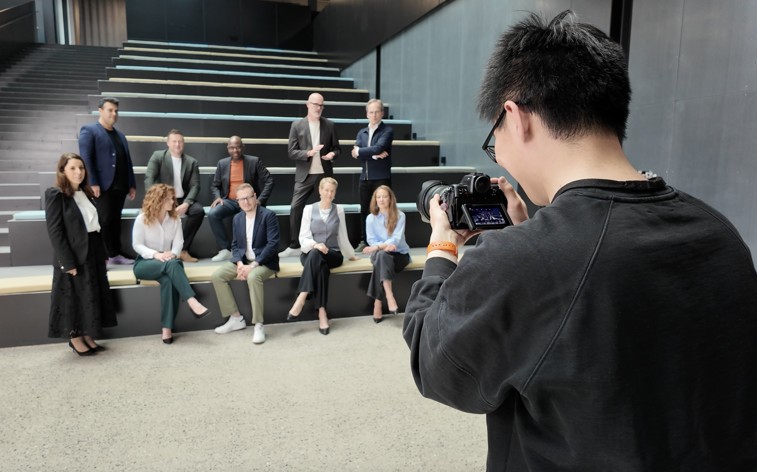 Lynk & Co designer group photographed at the Geely Design Center in Gothenburg