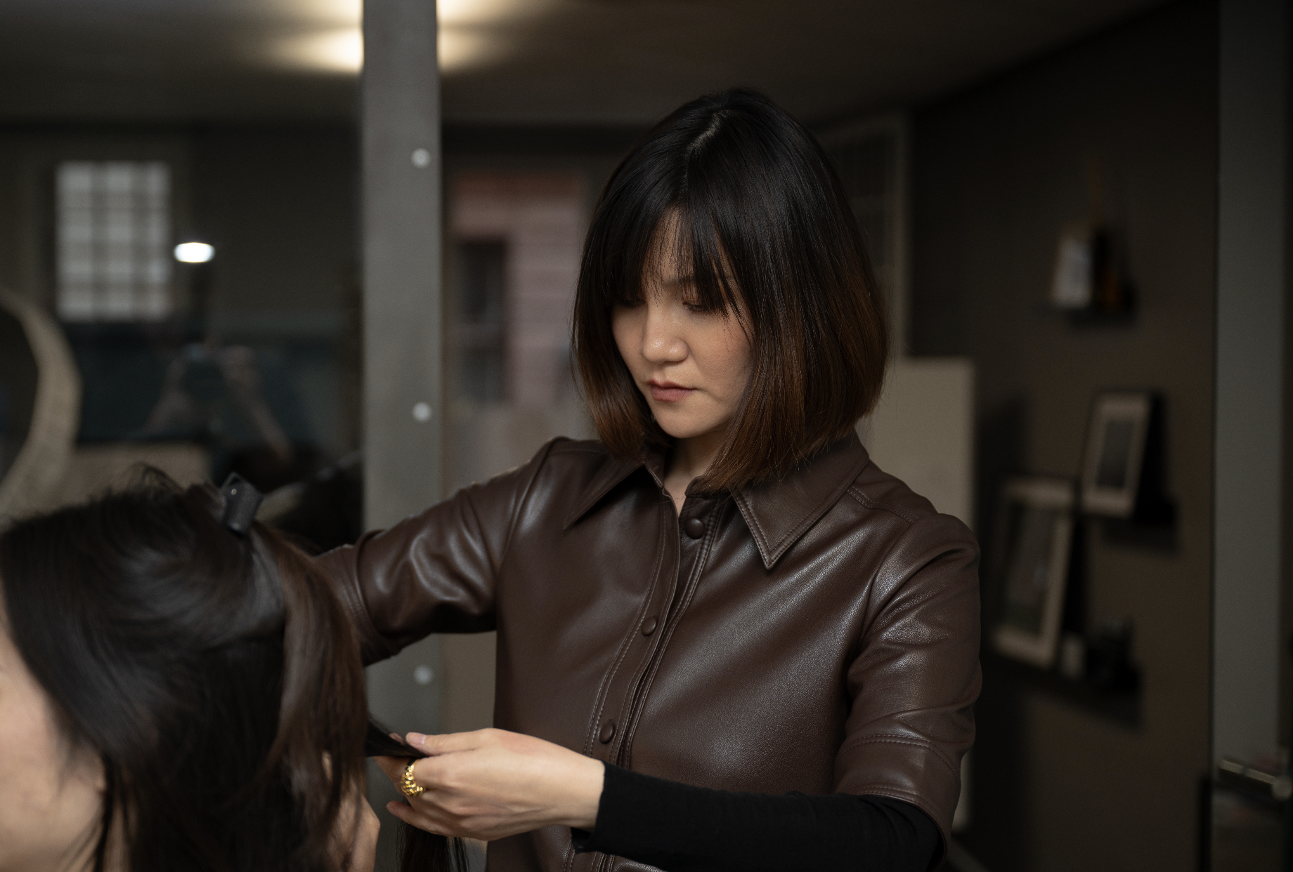 Professional makeup application at Film8 studio in Stockholm