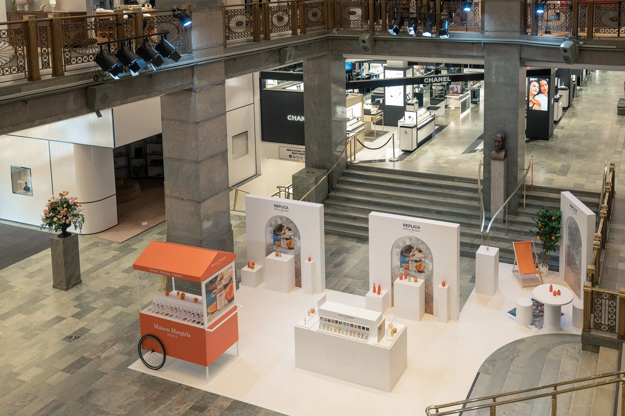 Maison Margiela Replica retail activation photographed at NK Stockholm