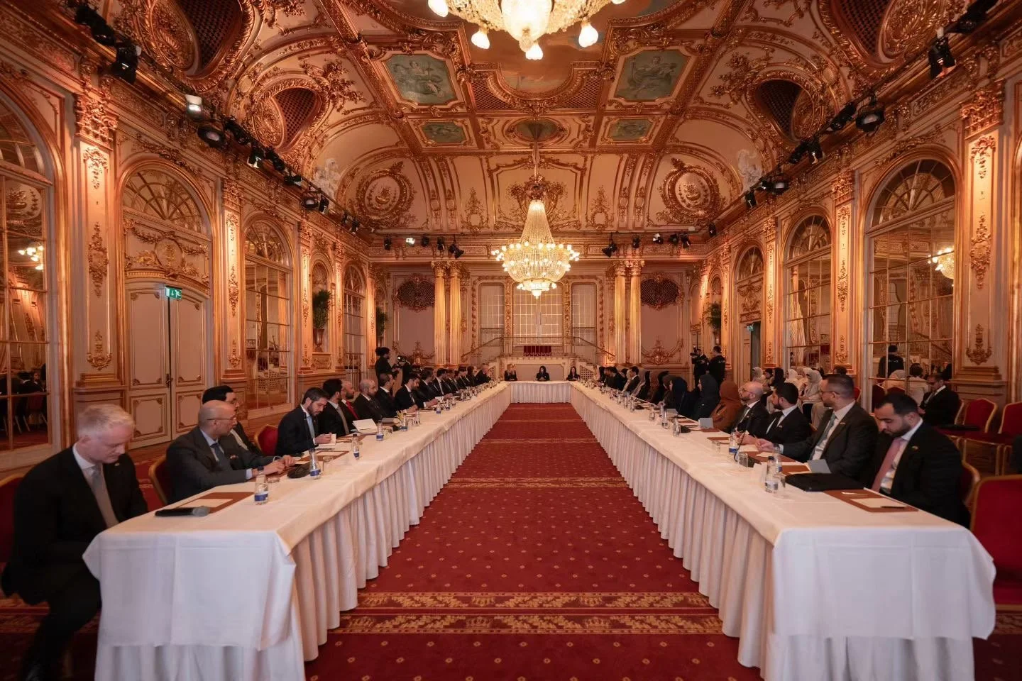 Dubai government delegation meeting during a state visit in Stockholm, Sweden