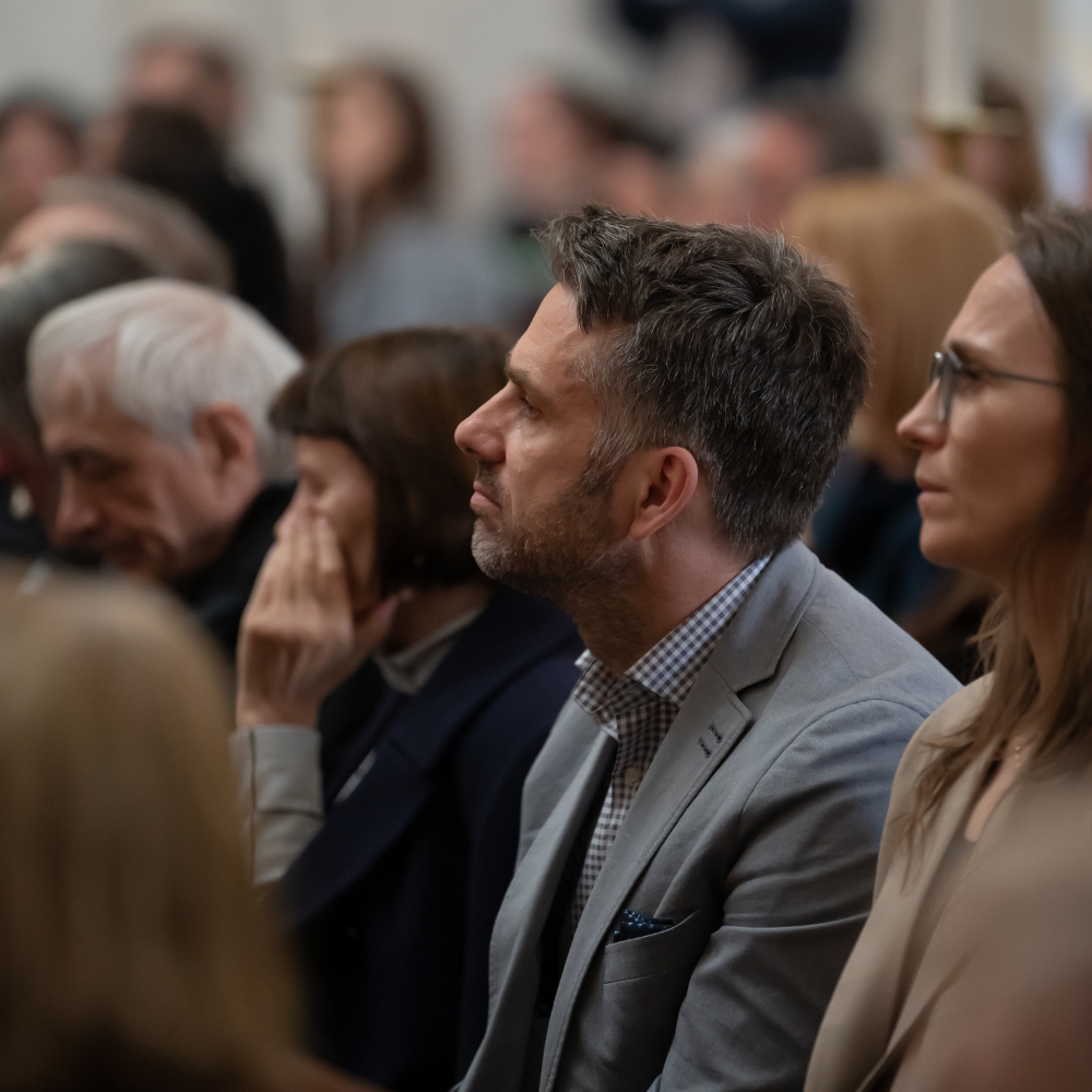 Audience reacting during the Fundraising Concert for Ukraine in Stockholm