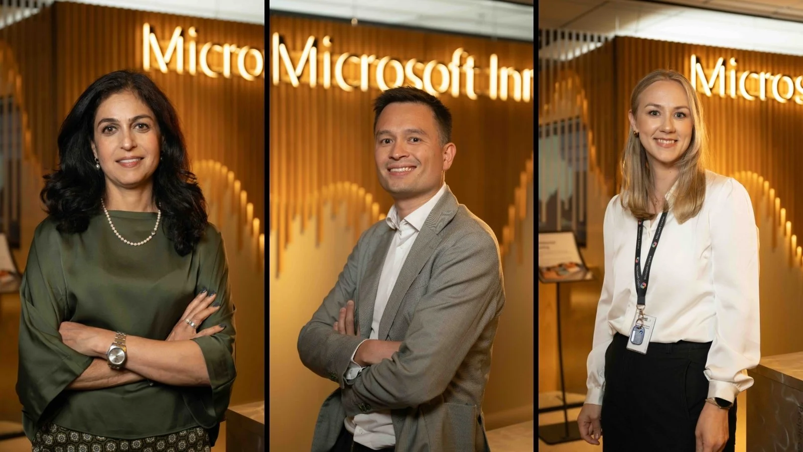 Professional portraits of Microsoft Sweden employees photographed in Stockholm